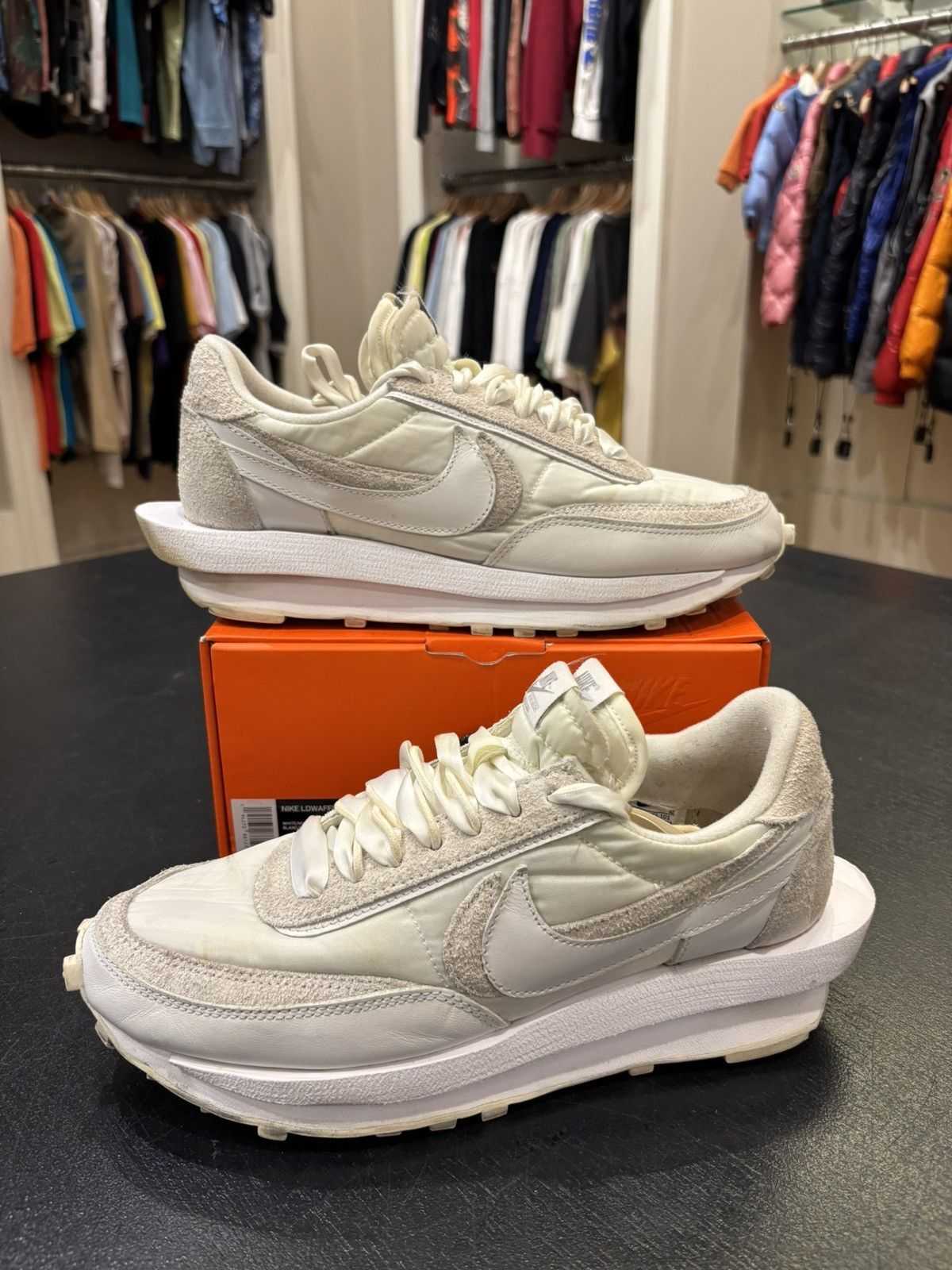 Nike × Sacai Nike LD Waffle sacai White Nylon Size US 8 / EU 41 - 1 Thumbnail