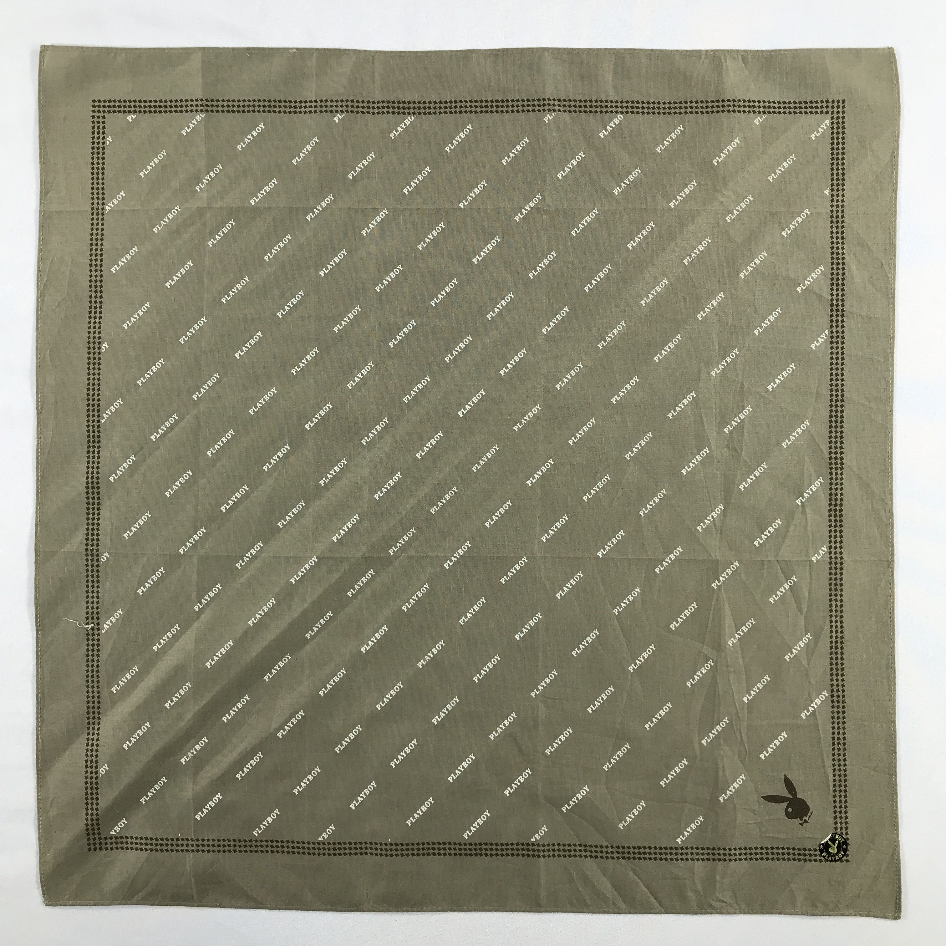Playboy × Vintage Playboy Bandana / Handkerchief / Neckerchief - S2092 Size ONE SIZE - 1 Thumbnail