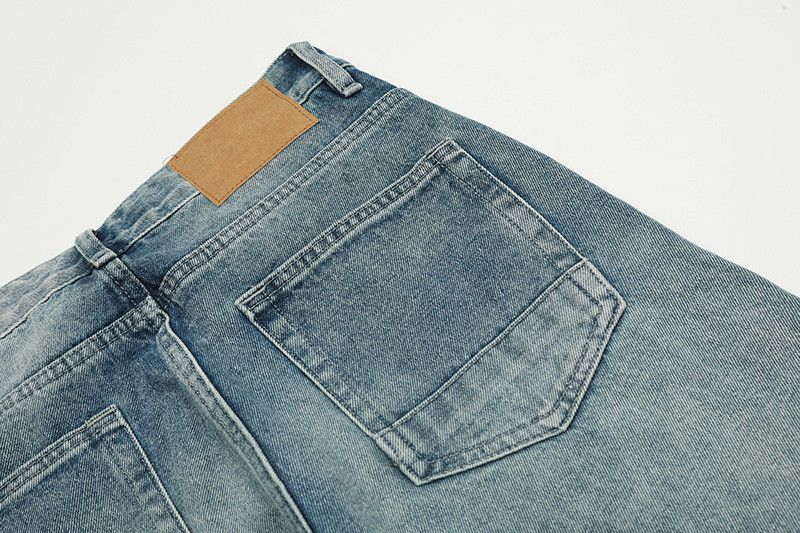 Jean American high street distressed loose straight leg jeans Size US 32 / EU 48 - 5 Thumbnail