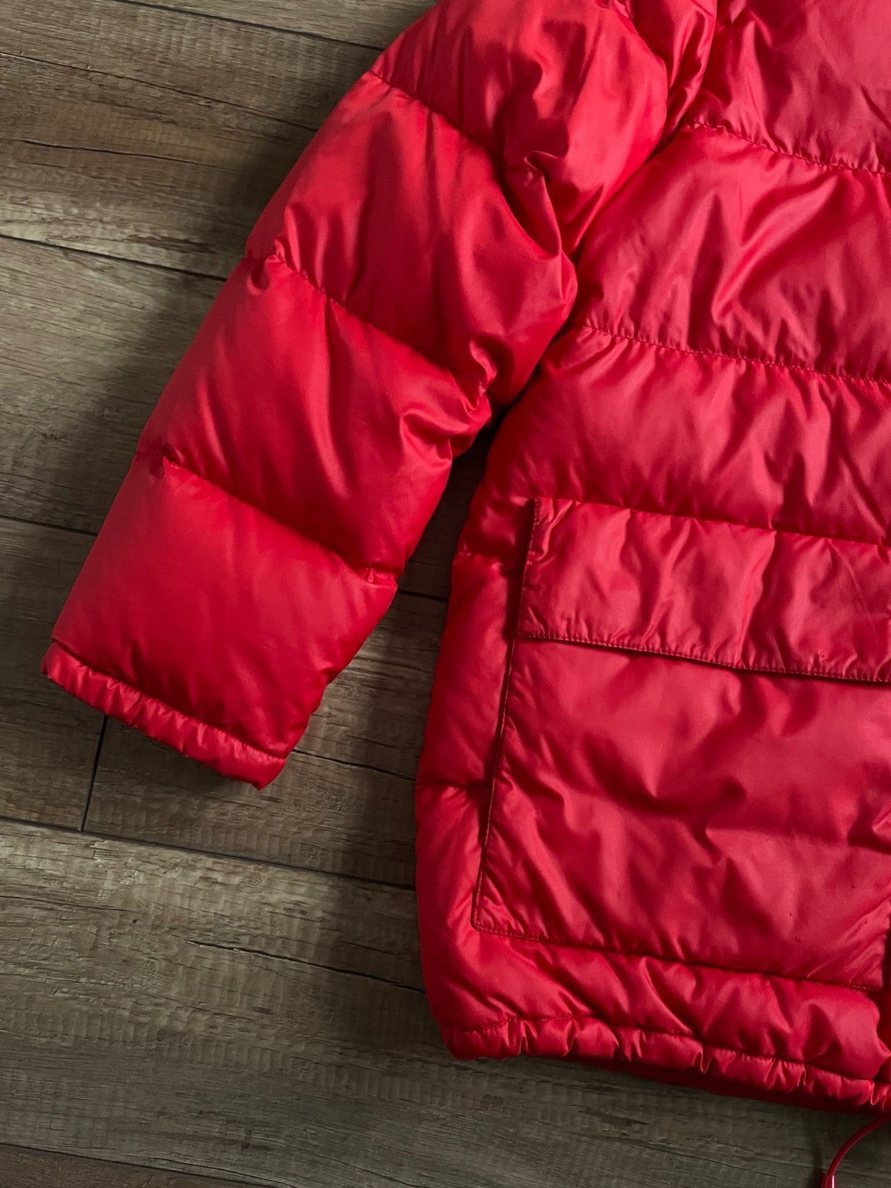 Moncler Vintage Moncler Grenoble Red Down Hooded Puffer Jacket Size L / US 10 / IT 46 - 6 Thumbnail