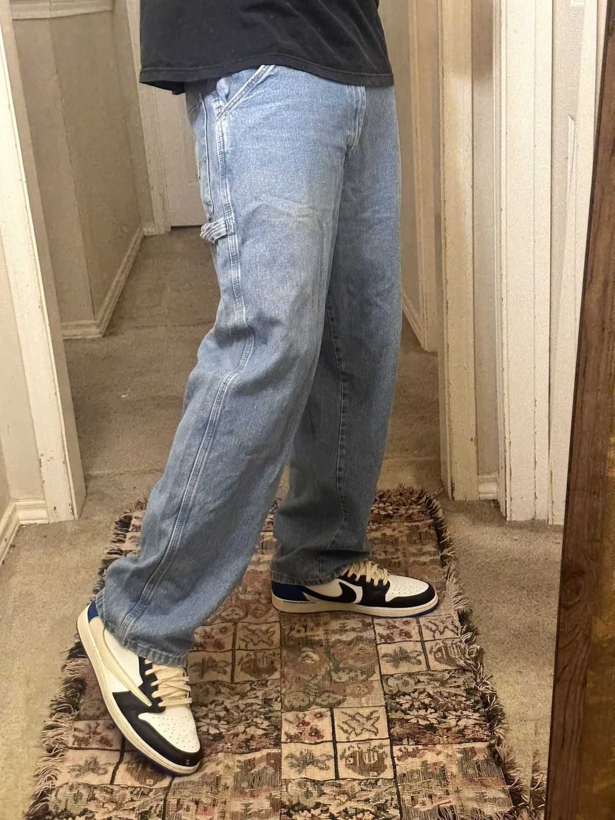 Japanese Brand × Vintage Vintage Y2k/2000s Baggy Grunge Light Wash Skater Denim Size US 34 / EU 50 - 1 Thumbnail