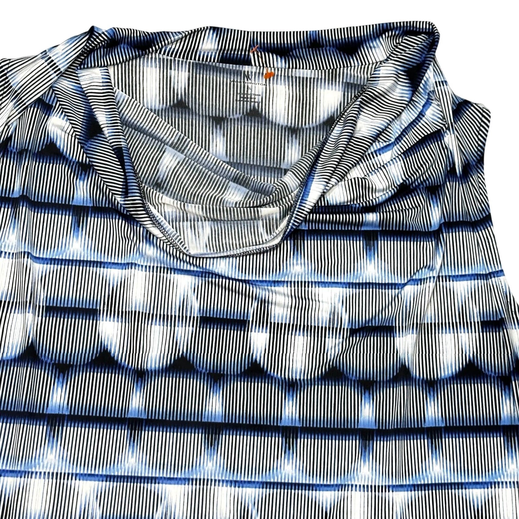 Worthington Worthington Tank Top Womens XL Blue Sleeveless All Over Print Boho Y2K Hippie Shirt Adults XL Blue Geometric Pattern Casual Womens Size XL / US 12-14 / IT 48-50 - 3 Thumbnail