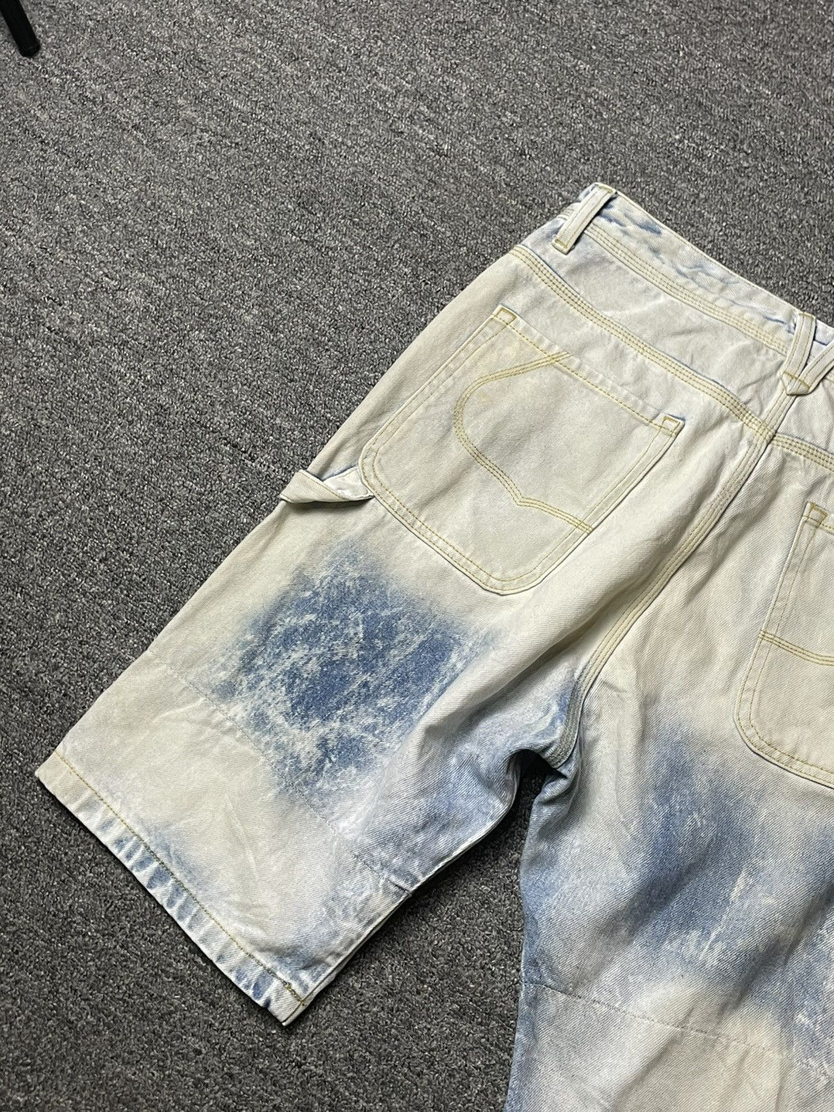 Japanese Brand × Vintage FIFTYFIVEDSL Blue Acid Wash Short Jeans (104) Size US 31 - 12 Thumbnail