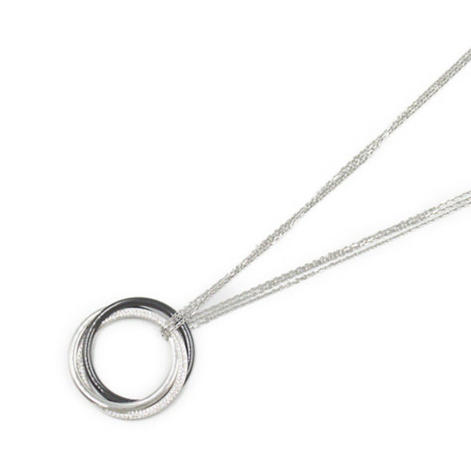 Cartier Cartier Trinity Diamond Necklace K18Wg (White Gold) Ceramic Clear Size ONE SIZE - 1 Thumbnail