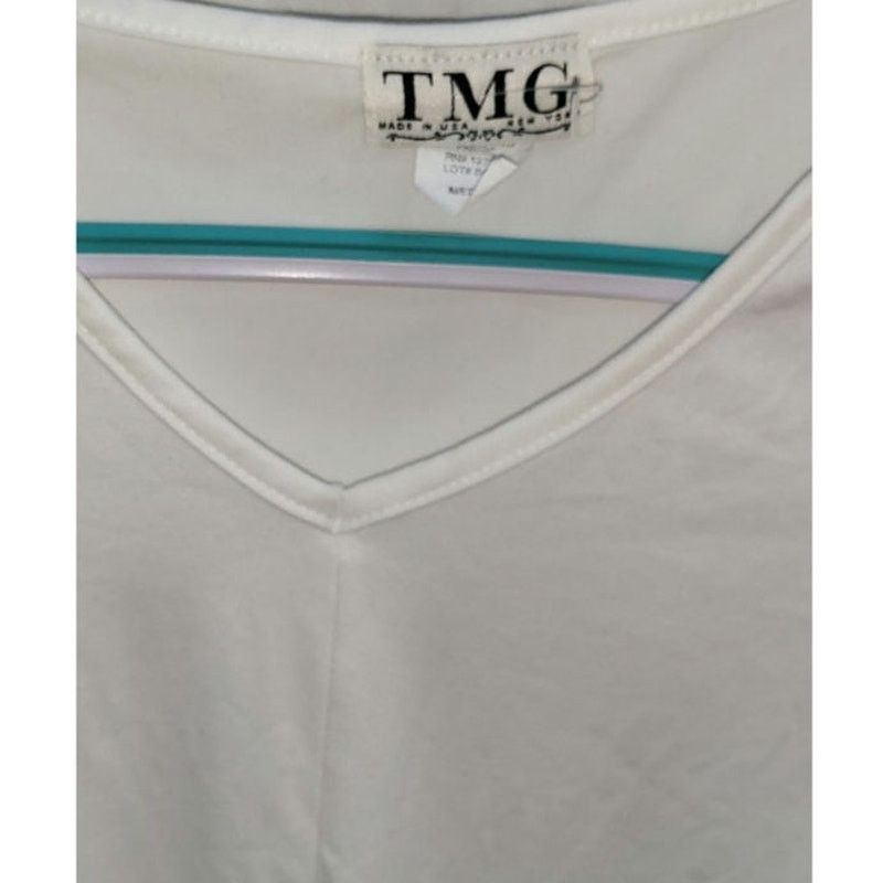 Other TMG New York White Tie Front Tee Blouse size medium Size M / US 6-8 / IT 42-44 - 2 Thumbnail