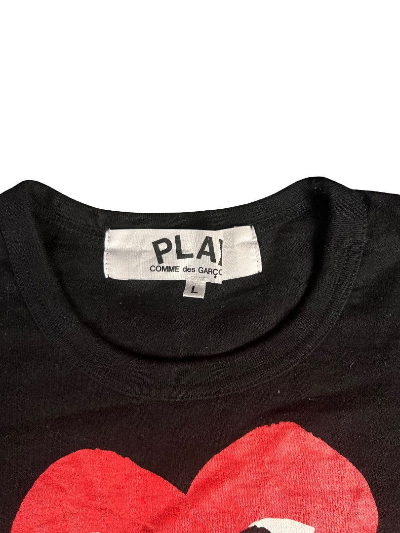 Comme des Garcons Comme des Garçons PLAY Red Heart T-Shirt Black Size L Unworn Size US L / EU 52-54 / 3 - 2 Thumbnail
