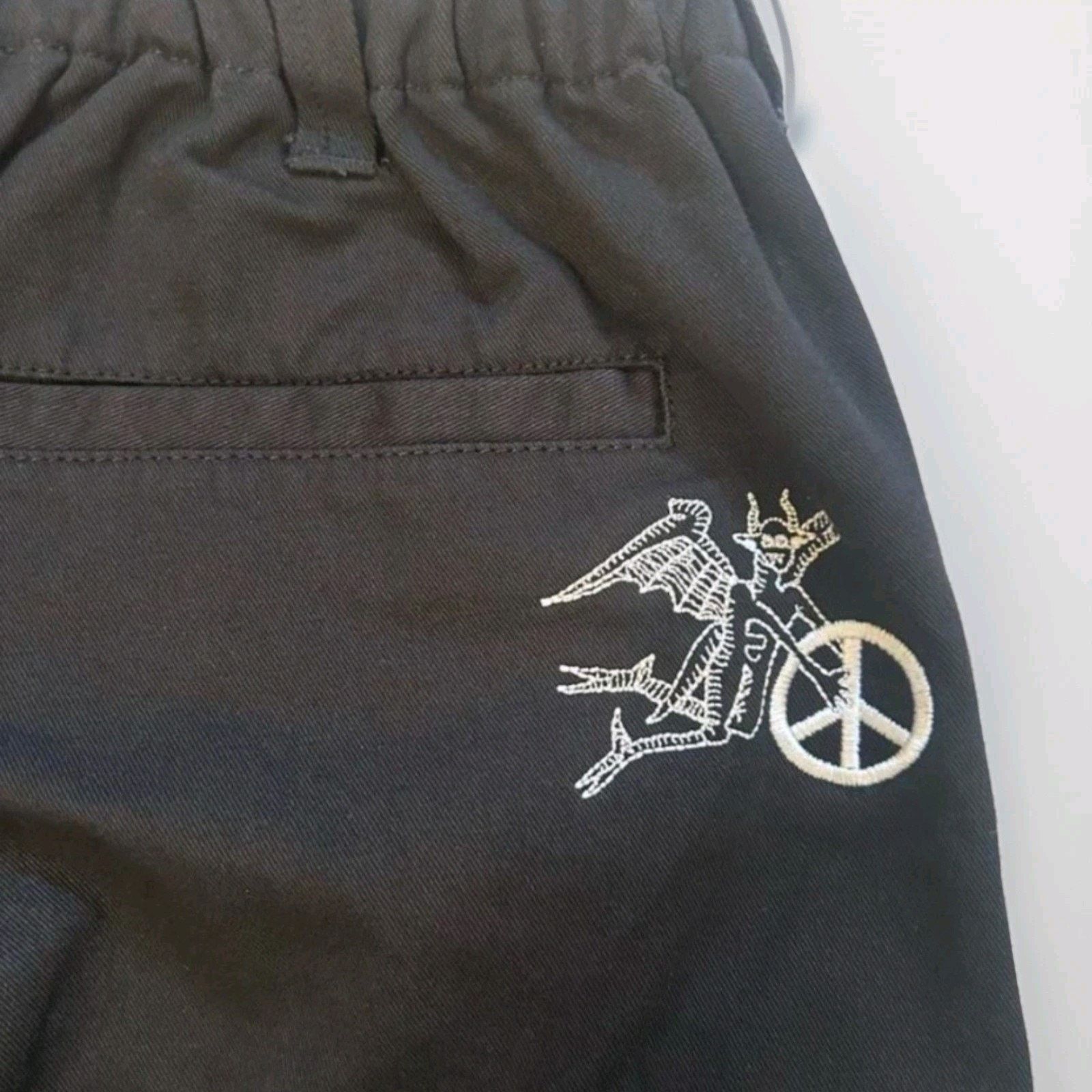 Obey Obey Pants Y2K Cargo Skate Baggy Grunge Gothic Embroidered Size 26" / US 2 / IT 38 - 7 Thumbnail