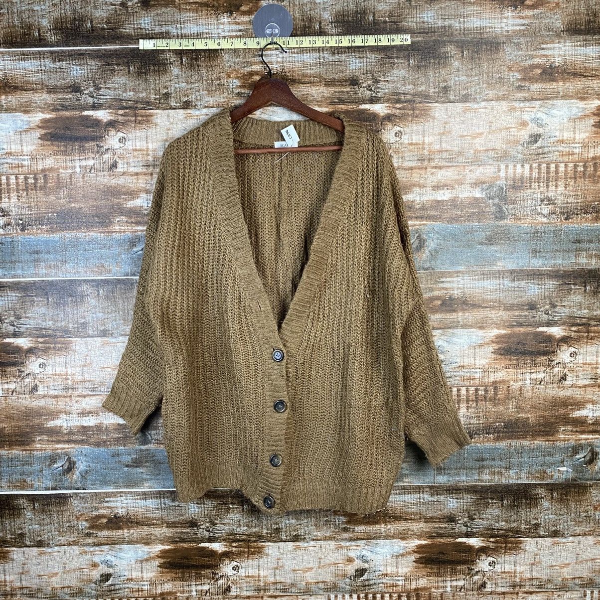 Vintage DL Scalzi Vintage Brown Cardigan Knitwear #C1174 Size XL / US 12-14 / IT 48-50 - 1 Thumbnail