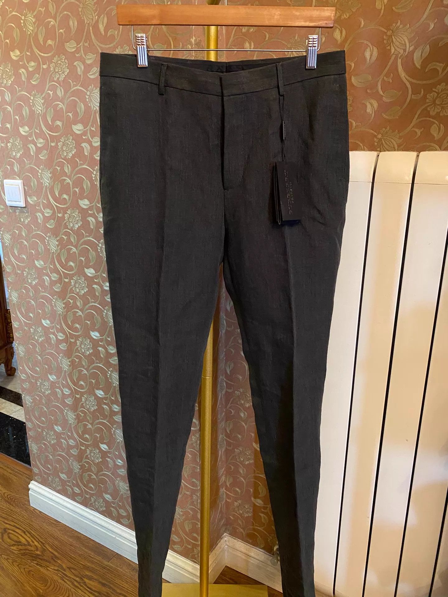 Burberry Burberry Prorsum Heavy Linen Dark Gray Pants Sz 46 Size US 30 / EU 46 - 1 Thumbnail