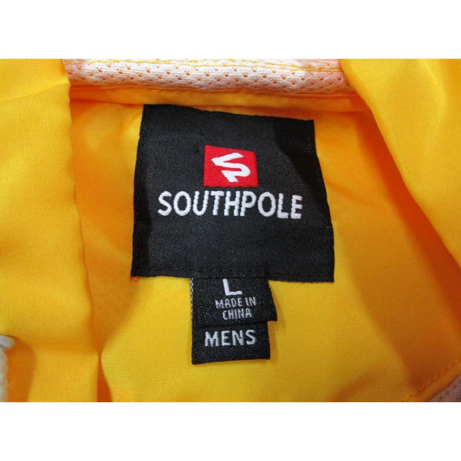 Southpole SOUTHPOLE Men's Yellow Windbreaker Hoodie Jacket L with Pockets - Lightweight Zip - Pullover Casual Fall Spring Winter Size US L / EU 52-54 / 3 - 3 Thumbnail