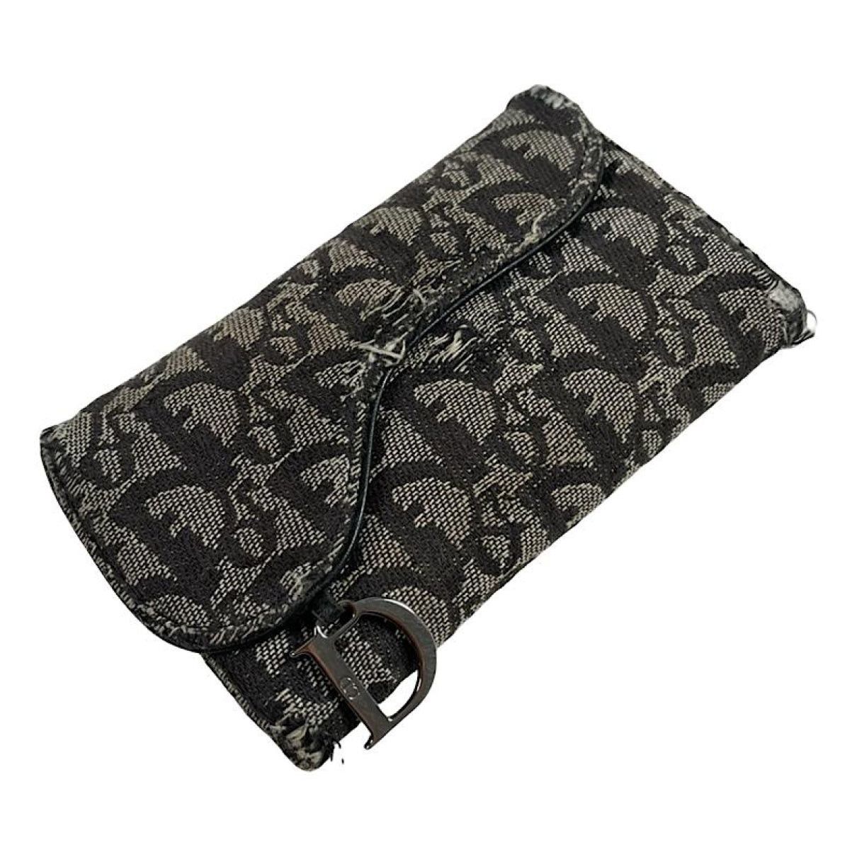 Dior Saddle Black Cotton Wallet Size ONE SIZE - 1 Thumbnail