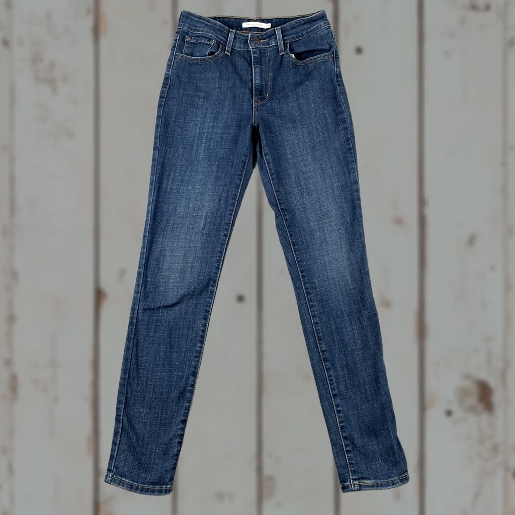 Levi's Levi’s Women’s 28 Skinny Jeans High Rise Dark Blue Denim Stretch Fabric 90s Casual Size 28" / US 6 / IT 42 - 1 Thumbnail