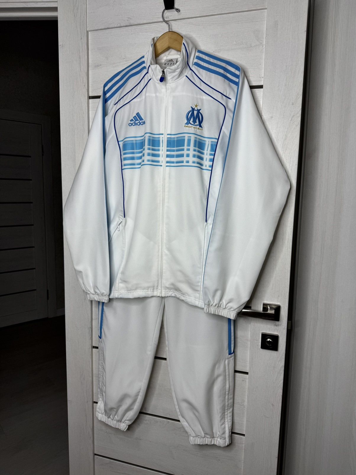 Adidas VINTAGE Adidas Olympique Marseille Tracksuit Football Soccer Size US L / EU 52-54 / 3 - 1 Thumbnail