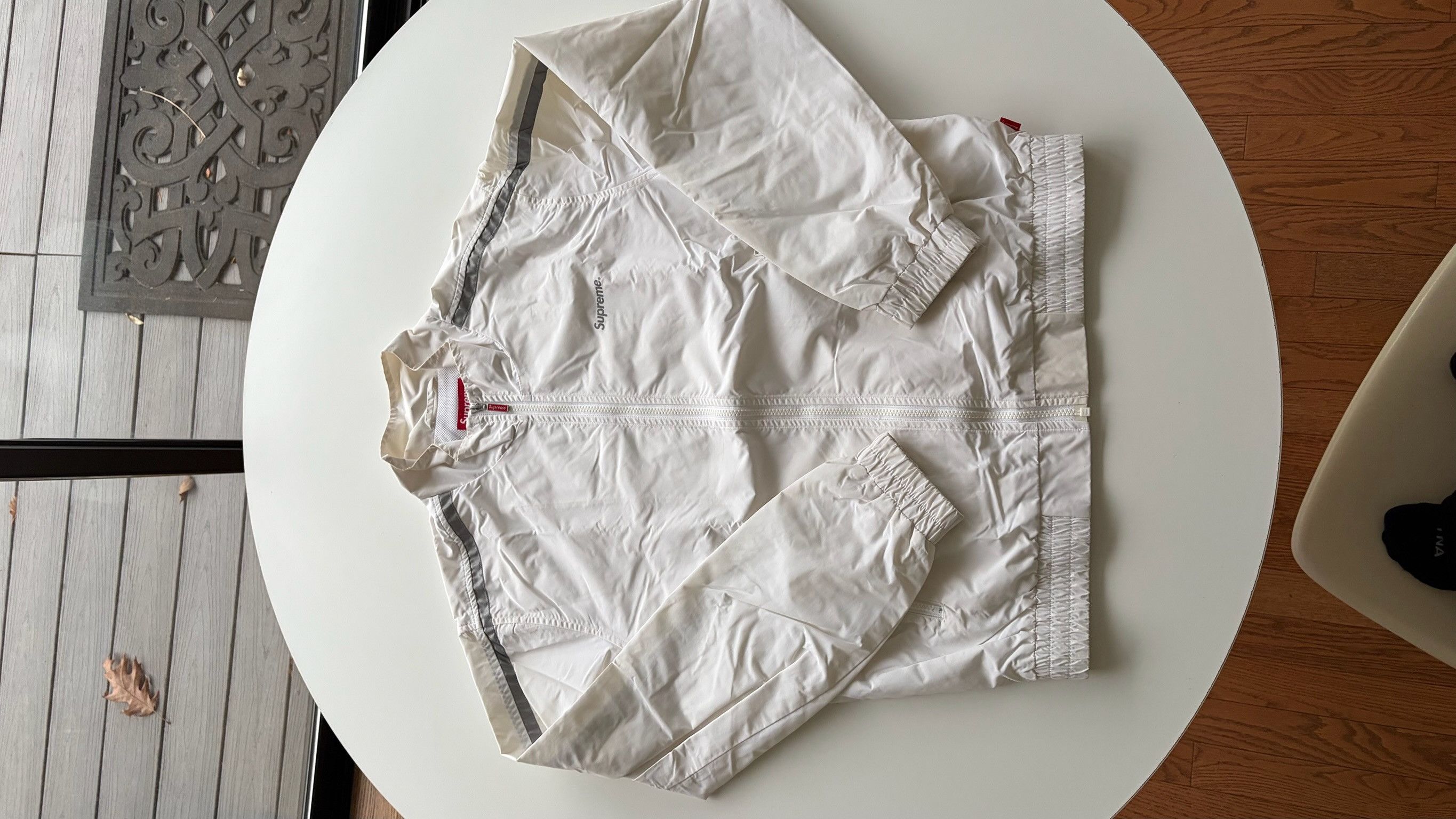 Supreme Supreme 3M Reflective Stripe Track Jacket (White) Size US M / EU 48-50 / 2 - 4 Thumbnail
