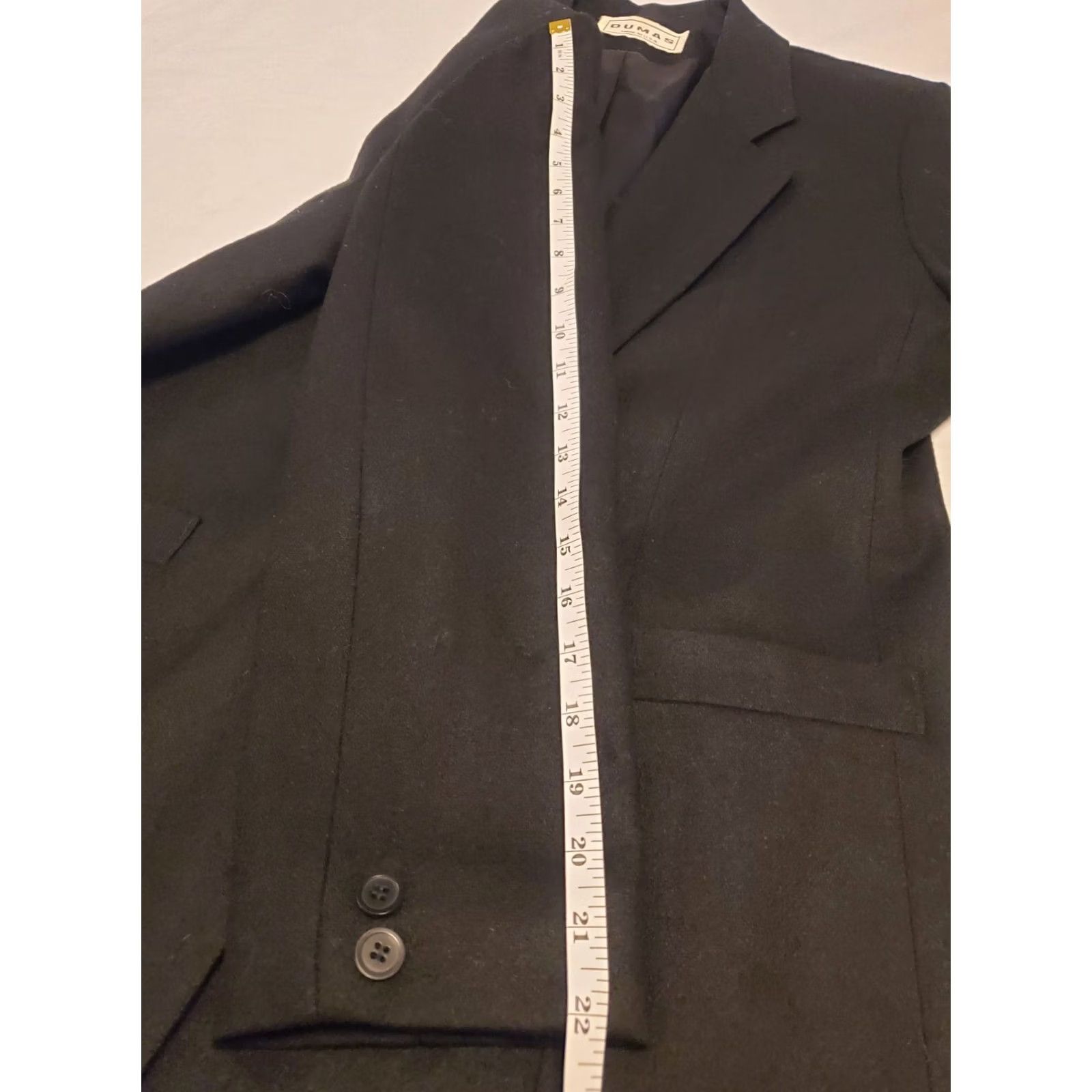 Vintage VINTAGE Dumas Black Wool Blazer Jacket Size 6 Business Career Womens Made in USA Size M / US 6-8 / IT 42-44 - 6 Thumbnail