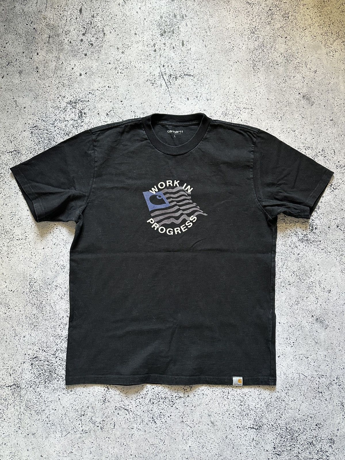 Carhartt × Vintage Carhartt Big Logo T-shirt Black Tee Size L Y2K USA Size US L / EU 52-54 / 3 - 1 Thumbnail