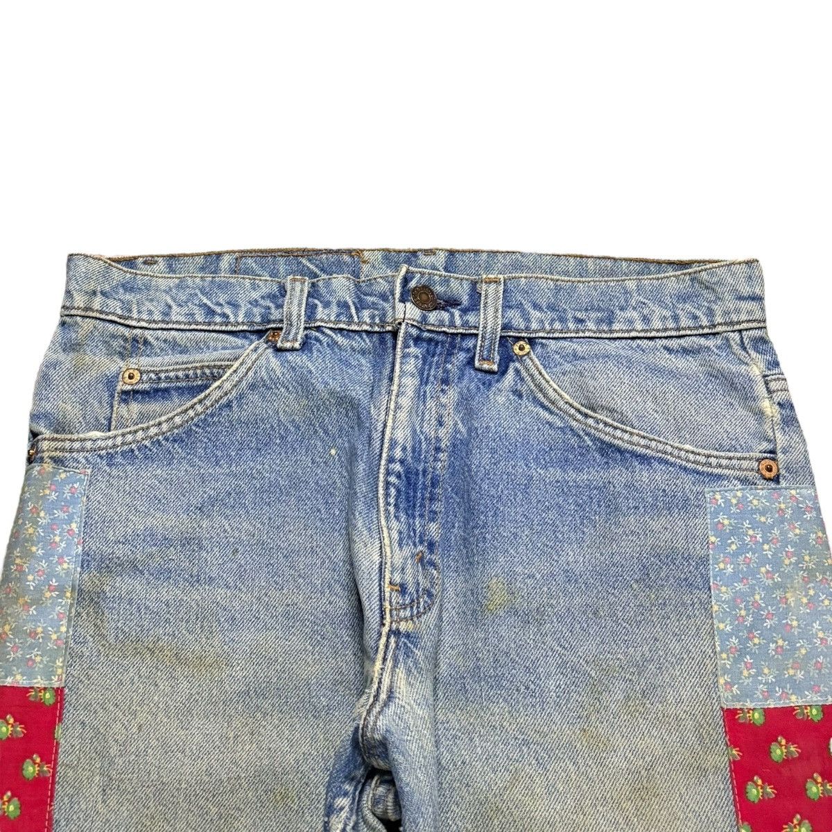 LVC × Levi's × Levi's Vintage Clothing Vintage 90s Levis Orange Tab Mud Wash Distress Flare Jeans Size US 32 / EU 48 - 4 Thumbnail