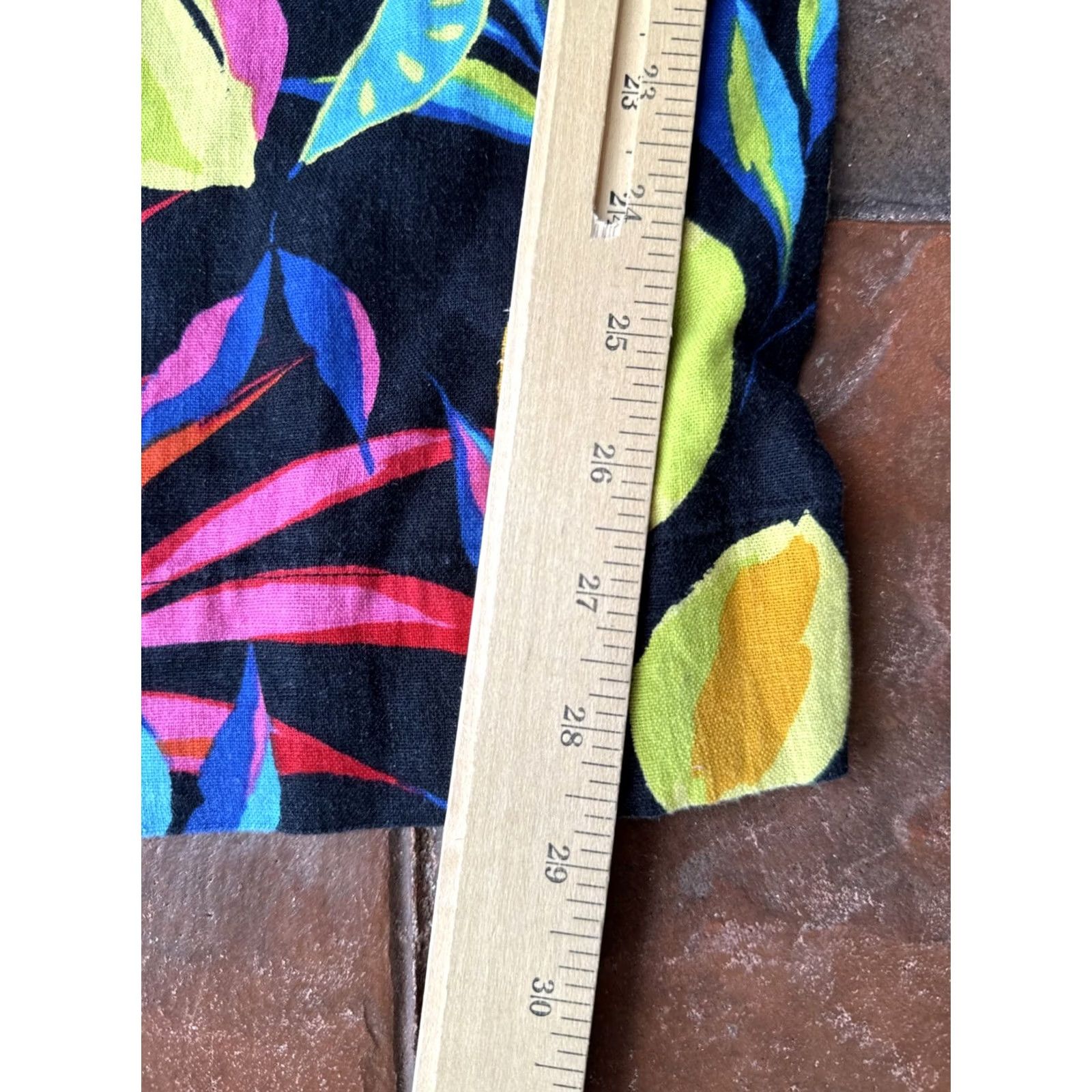 Habitat VINTAGE not - wait - Tabitha Brown Target Lemon Print Wide Leg Linen Blend Beachy Pants Women's XXS Size 24" / US 00 / IT 34 - 5 Thumbnail