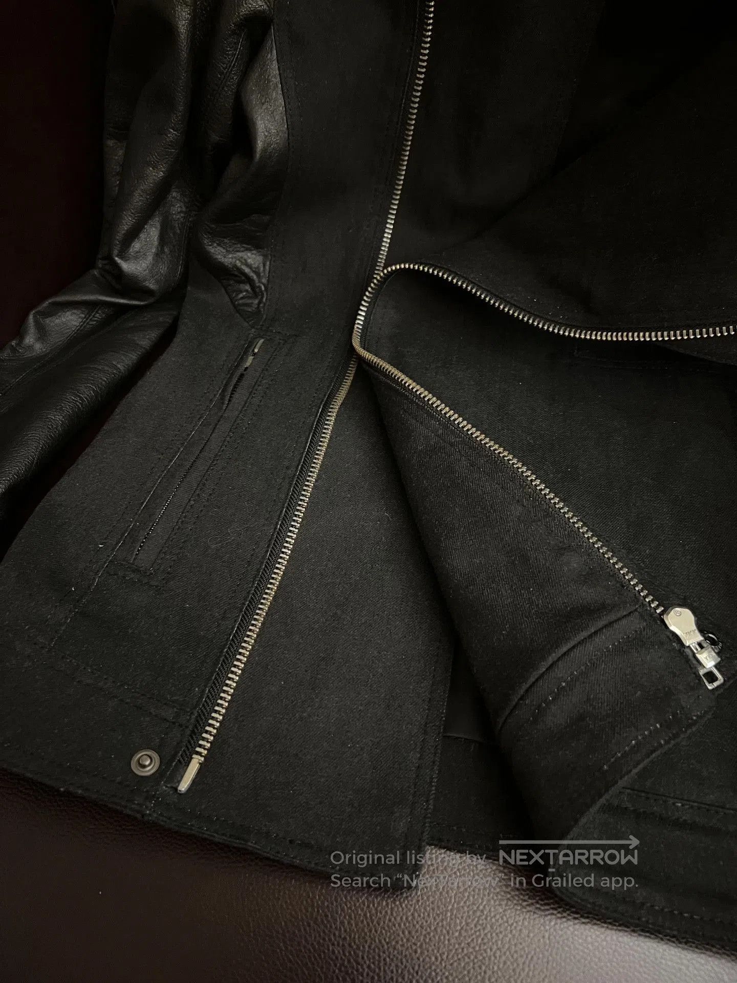 Rick Owens Rick Owens Tactical Zip Denim Leather Jacket. Size US M / EU 48-50 / 2 - 8 Thumbnail