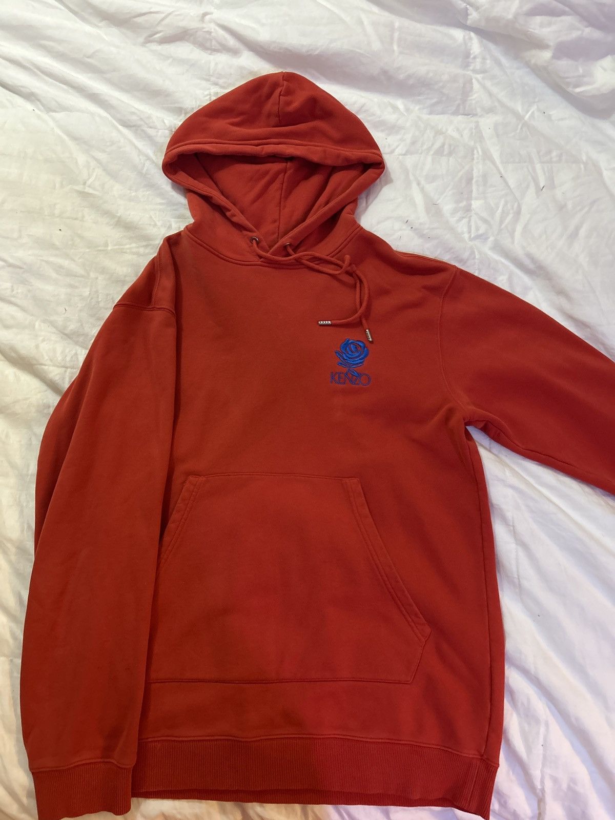 image of Kenzo “Rose” Hoodie in Red, Men's (Size XS)