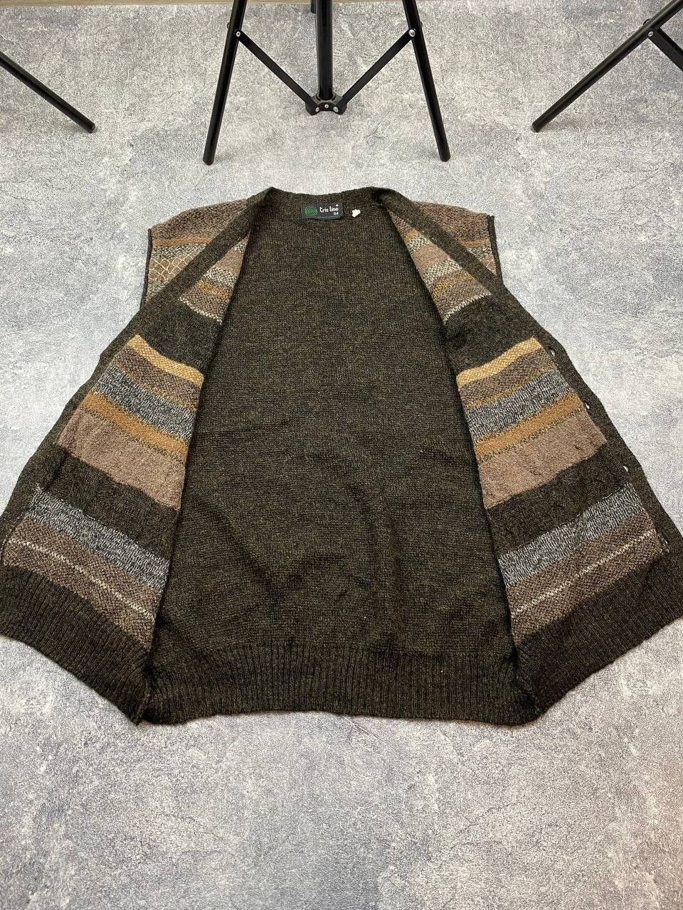 Designer Tris Line Rare Vintage Sweater Not Sleeve Knitwear Golf Size US L / EU 52-54 / 3 - 2 Thumbnail