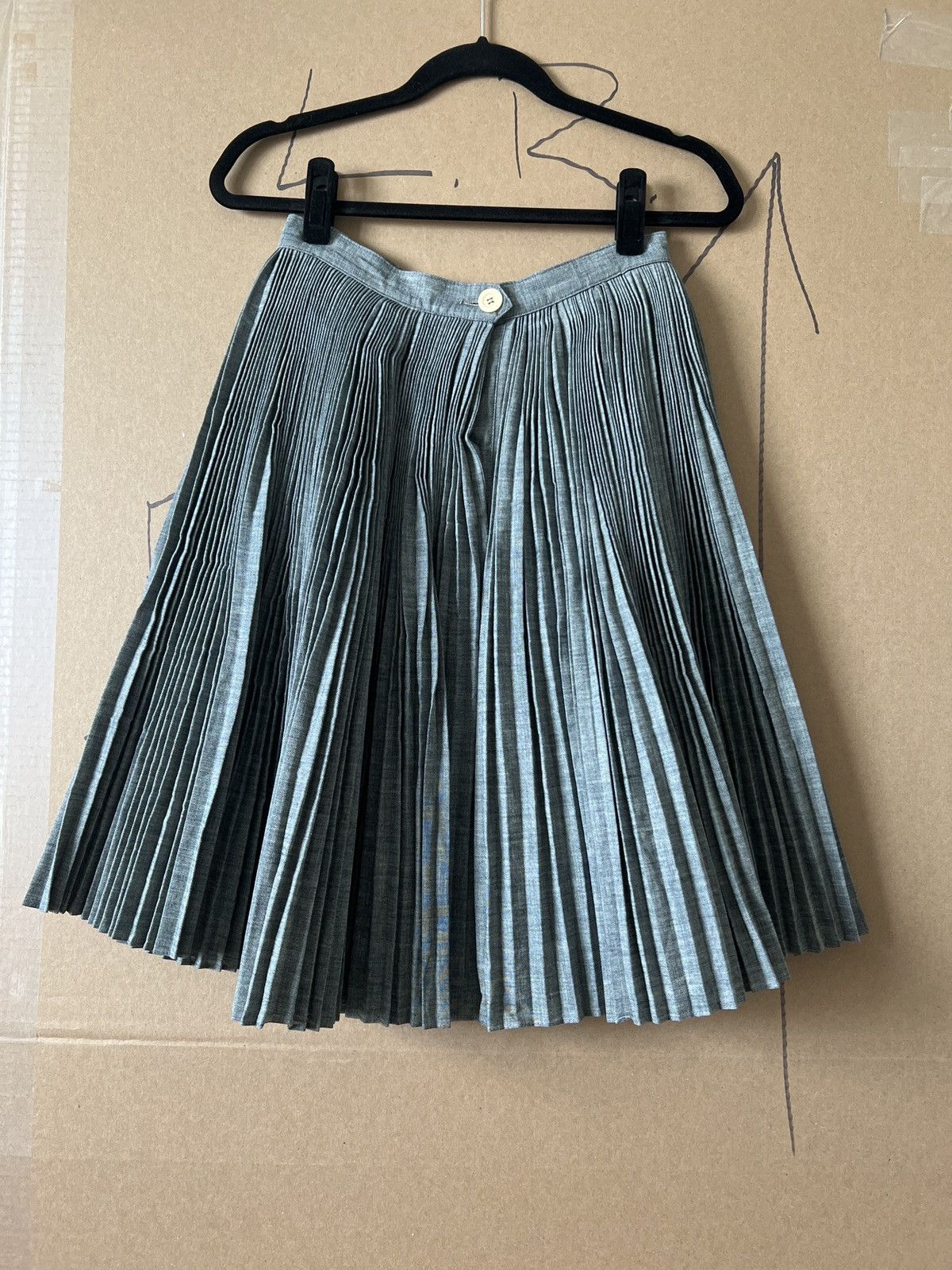 Billy Reid Bill Reid Denim Knife Pleat Full Skirt Size 28" / US 6 / IT 42 - 5 Thumbnail