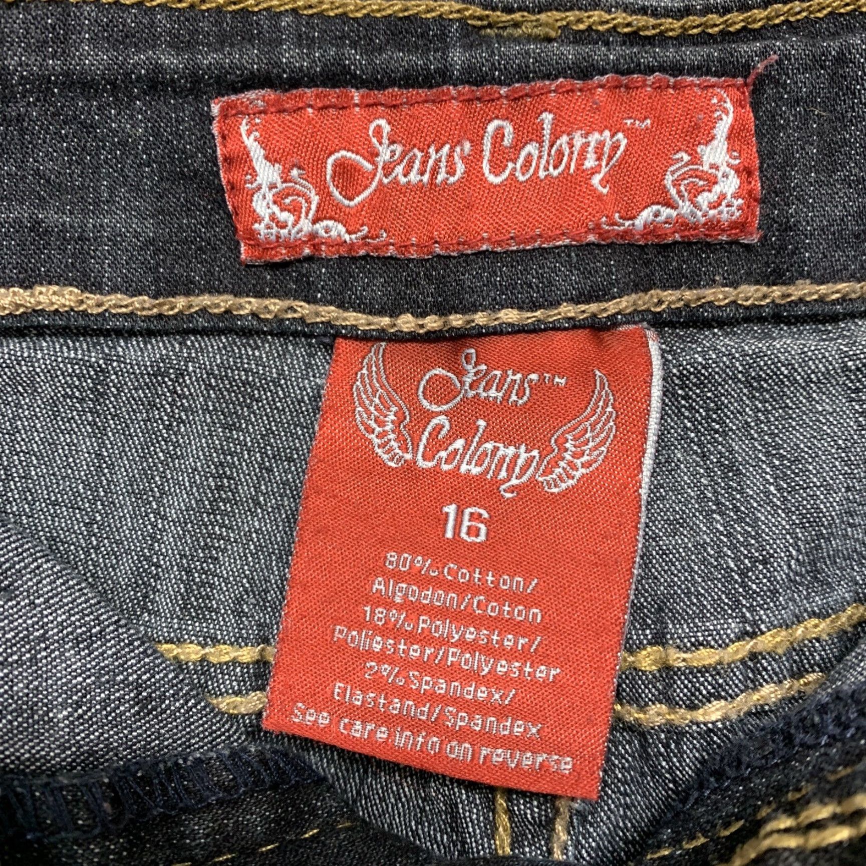Vintage Jeans Colony Jeans Skinny Blue Dark Wash Cotton Blend Stretch Size 16 Women’s Regular 31.5 Inseam 5-Pocket Denim Clothing Woman Mensveless? Size 38" / US 16 / IT 52 - 7 Thumbnail
