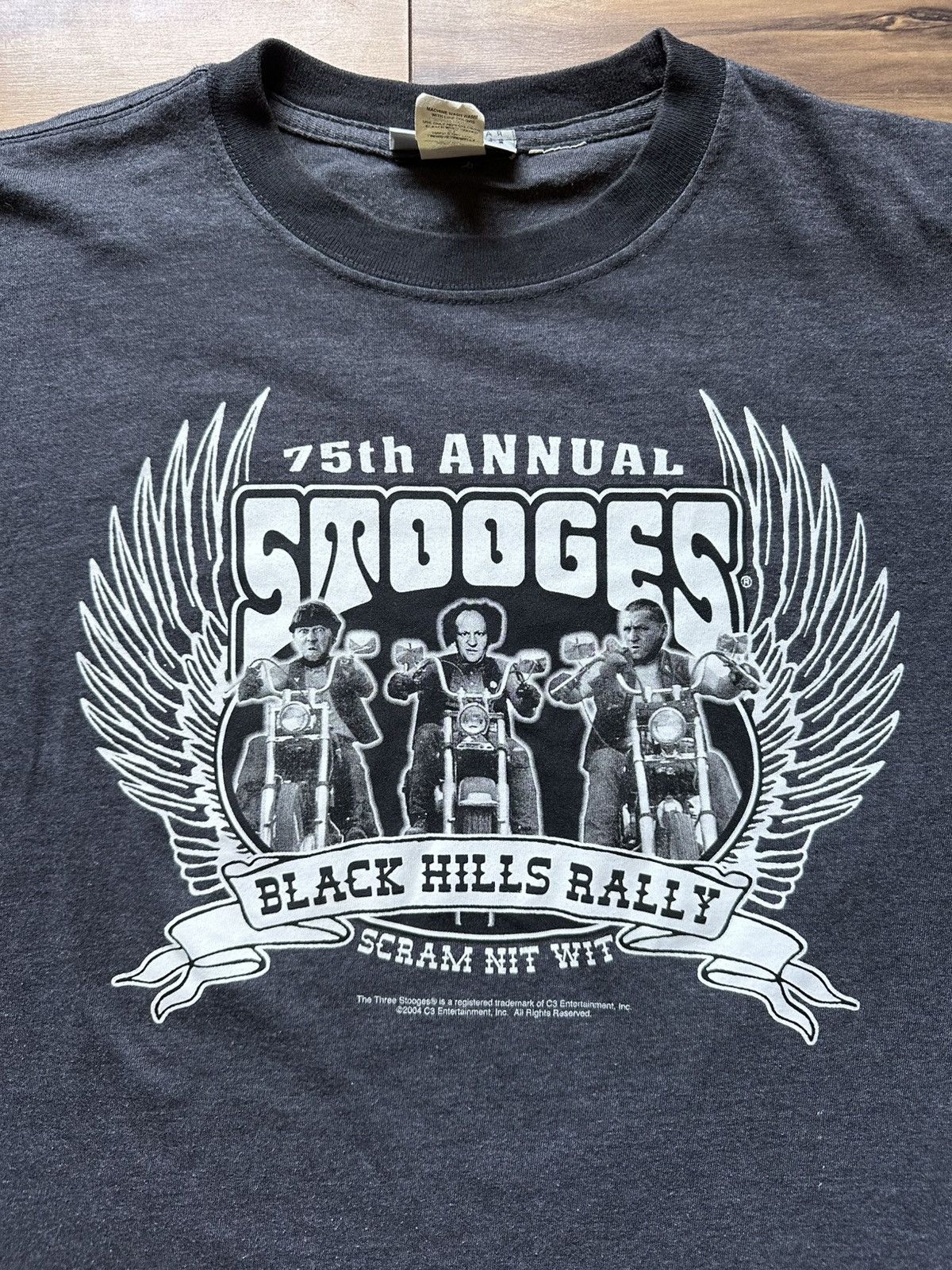 Vintage 75th Annual Sturgis Black Hills Rally 3 STOOGES 2004 edition Size US XL / EU 56 / 4 - 3 Thumbnail