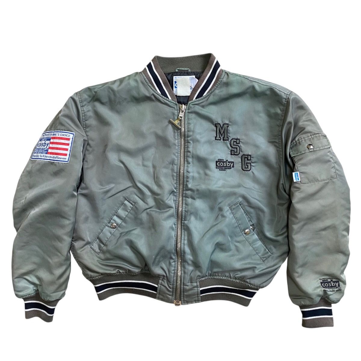 Vintage 💥80s GERRY COSBY BOMBER JACKET BIG LOGO Size US XL / EU 56 / 4 - 2 Thumbnail