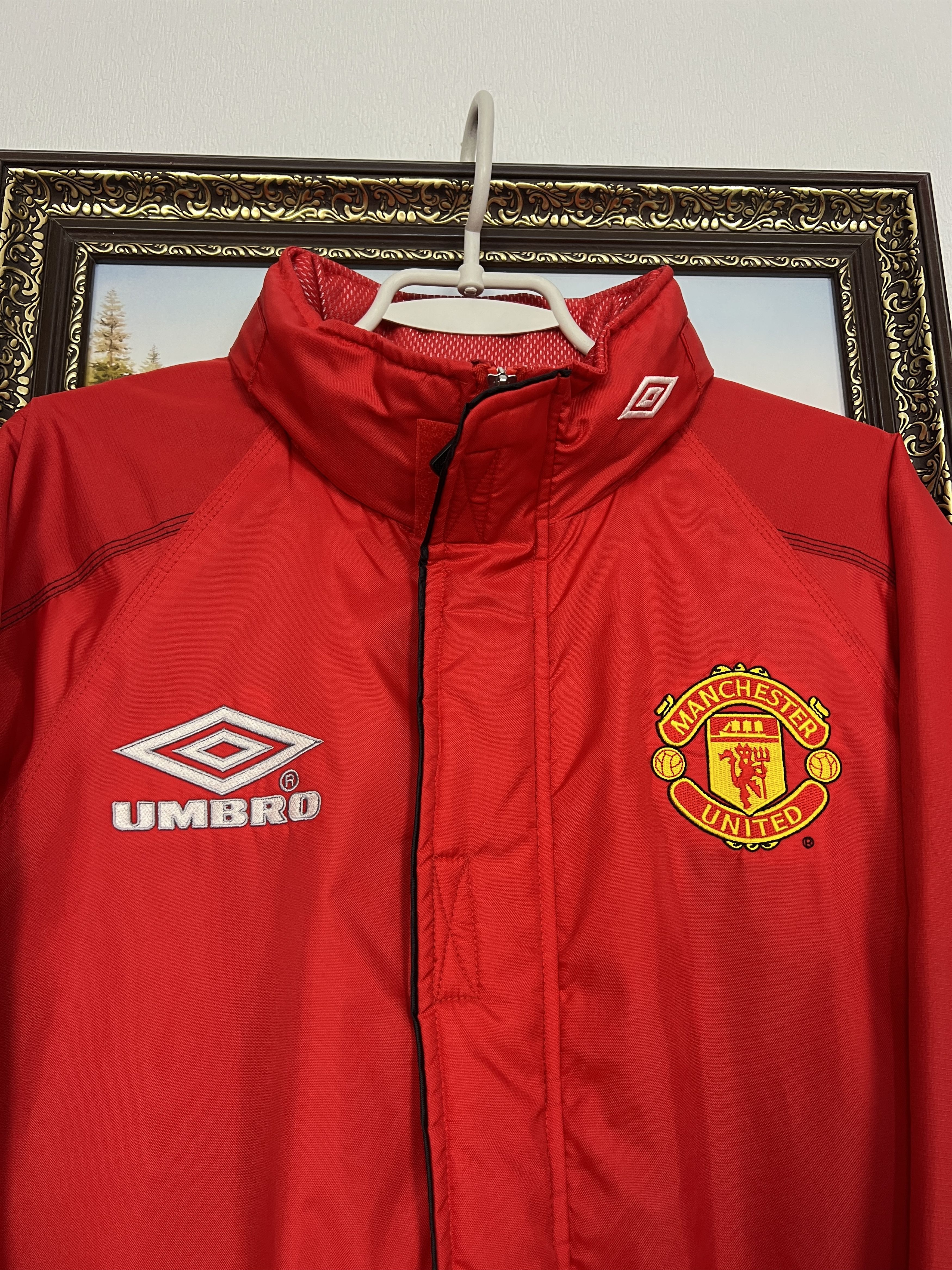 Umbro Vintage 90's Manchester United Football Padded Jacket Rare Size US XL / EU 56 / 4 - 3 Thumbnail