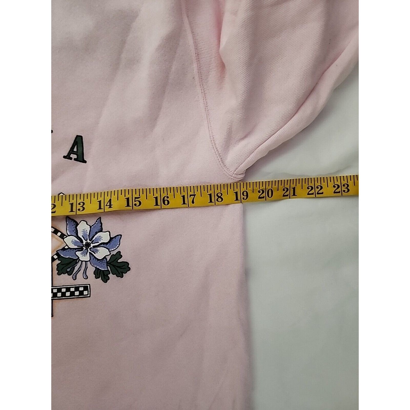Jerzees Vintage Montana Sweatshirt Crewneck Wildflowers Pink 90s M Size US M / EU 48-50 / 2 - 5 Thumbnail