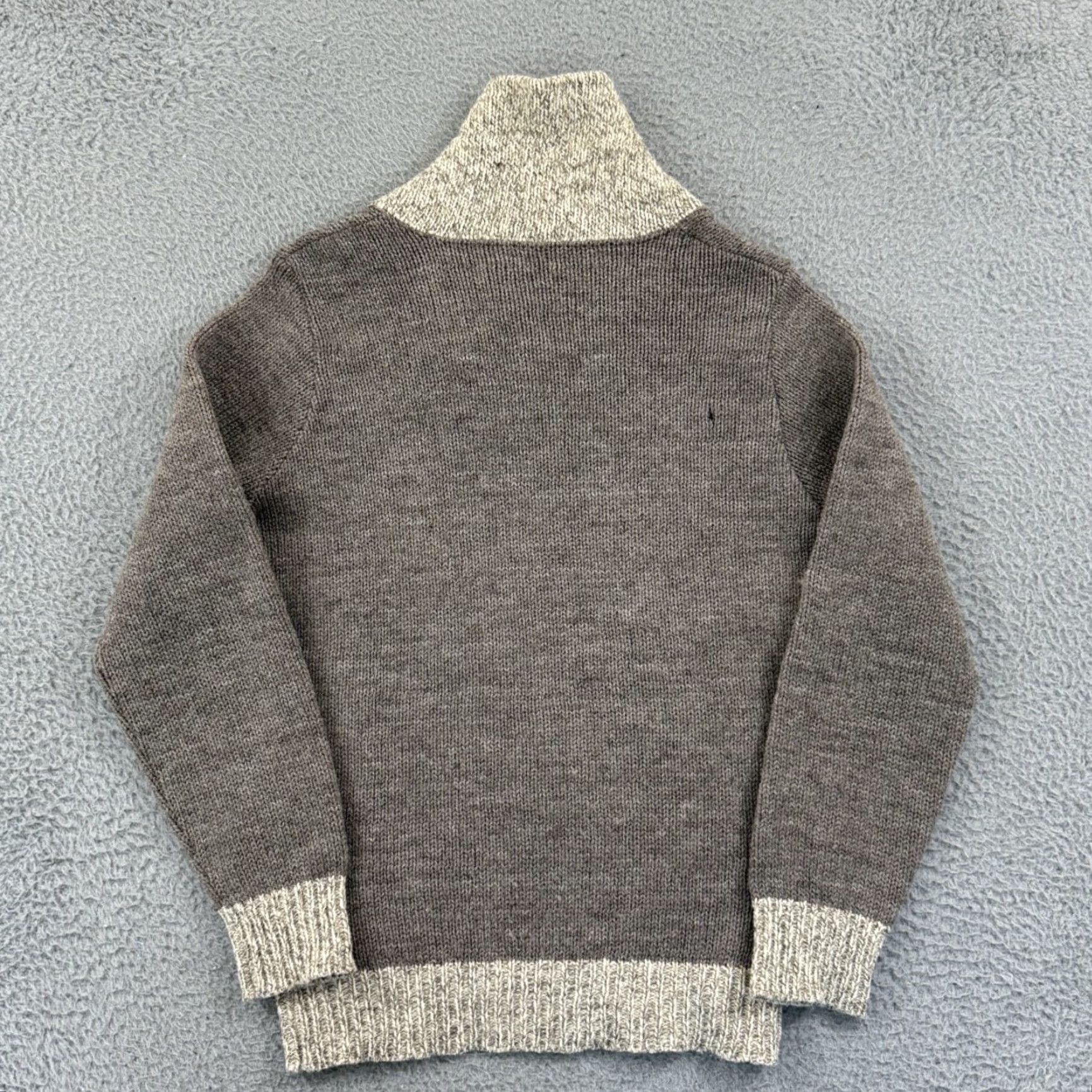 Lands' End VINTAGE Lands' End Sweater Womens Medium Gray 90s Long Sleeve Shawl Collar Wool Pullover Knits Size M / US 6-8 / IT 42-44 - 7 Thumbnail