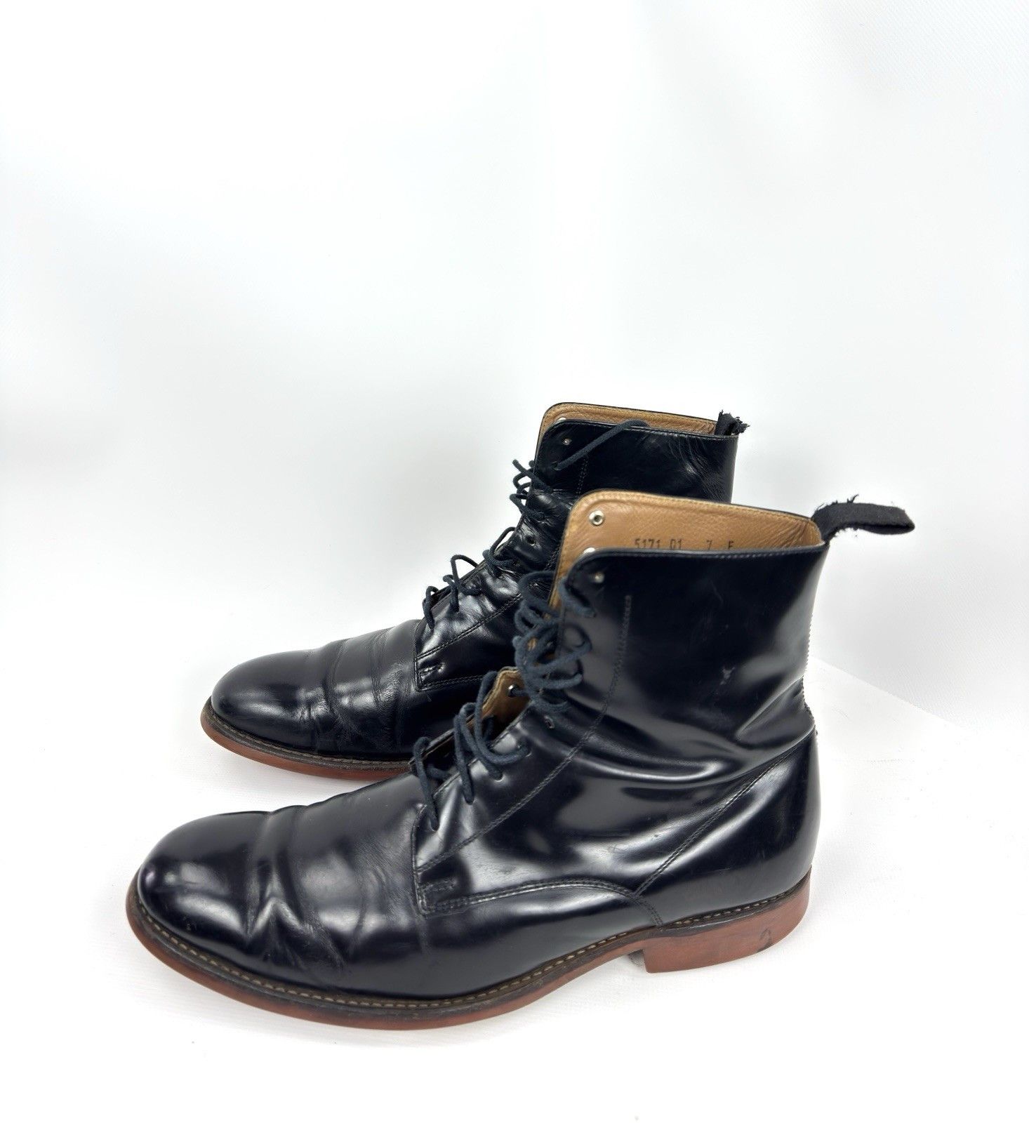 Grenson Grenson Black Leather Lace Up Boots UK 7 F Dress Ankle Boots Size US 8 / EU 41 - 1 Thumbnail