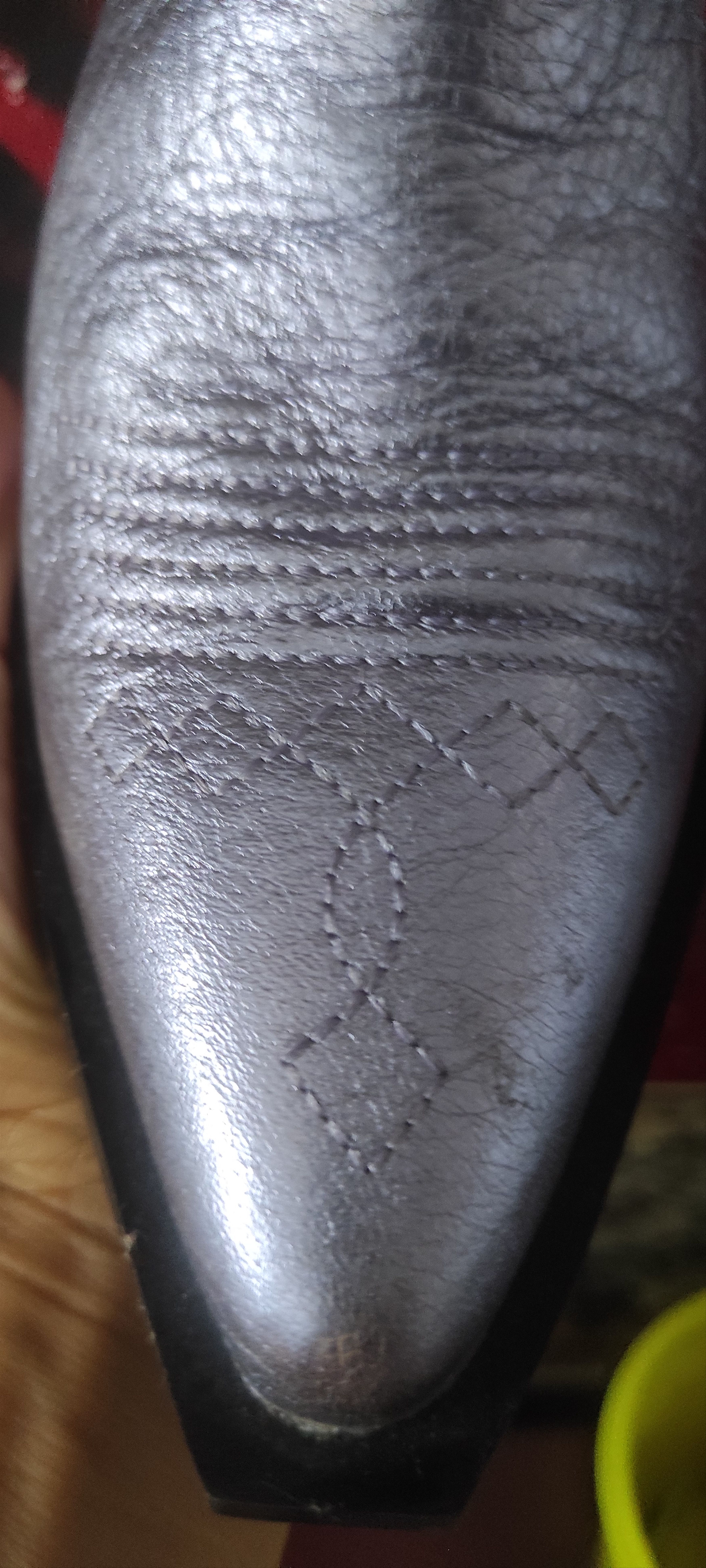Leather VIENTY Given Galaxy Selenite Metal Cowboy Boots Made Spain Size US 8 / IT 38 - 24 Thumbnail