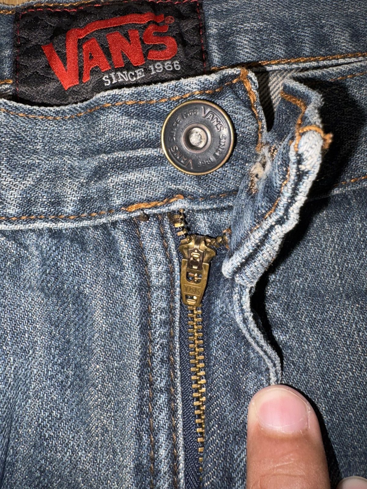 Vans Vintage 2009 Vans Skate Denim Baggy Jeans 36x34 Cyber Y2K Size US 36 / EU 52 - 5 Thumbnail