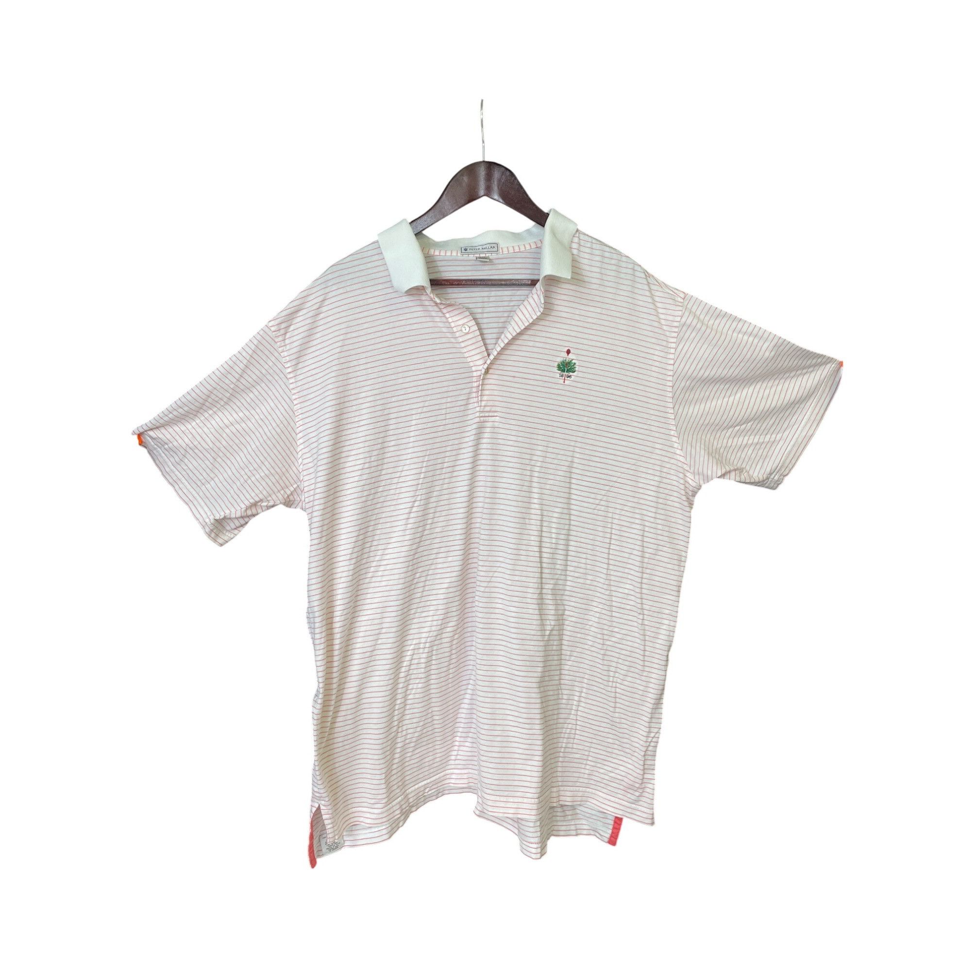 Peter Millar Peter Millar Mens 100% Cotton white red striped Polo Golf Sh Size US XXL / EU 58 / 5 - 1 Thumbnail
