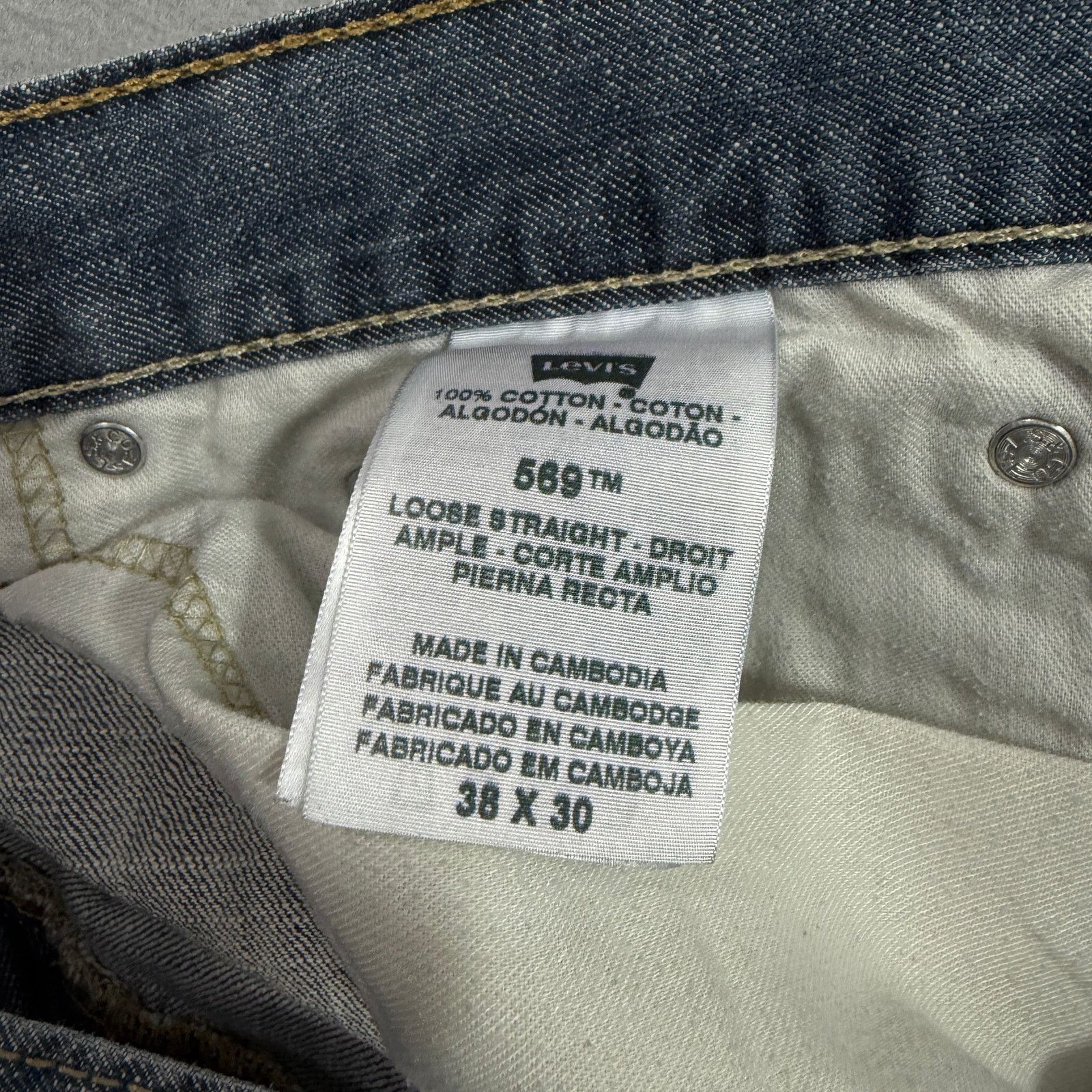 Levi's Vintage Levis 569 Loose Fit Jeans Men's 38x30 Blue y2k Baggy Size US 38 / EU 54 - 5 Thumbnail