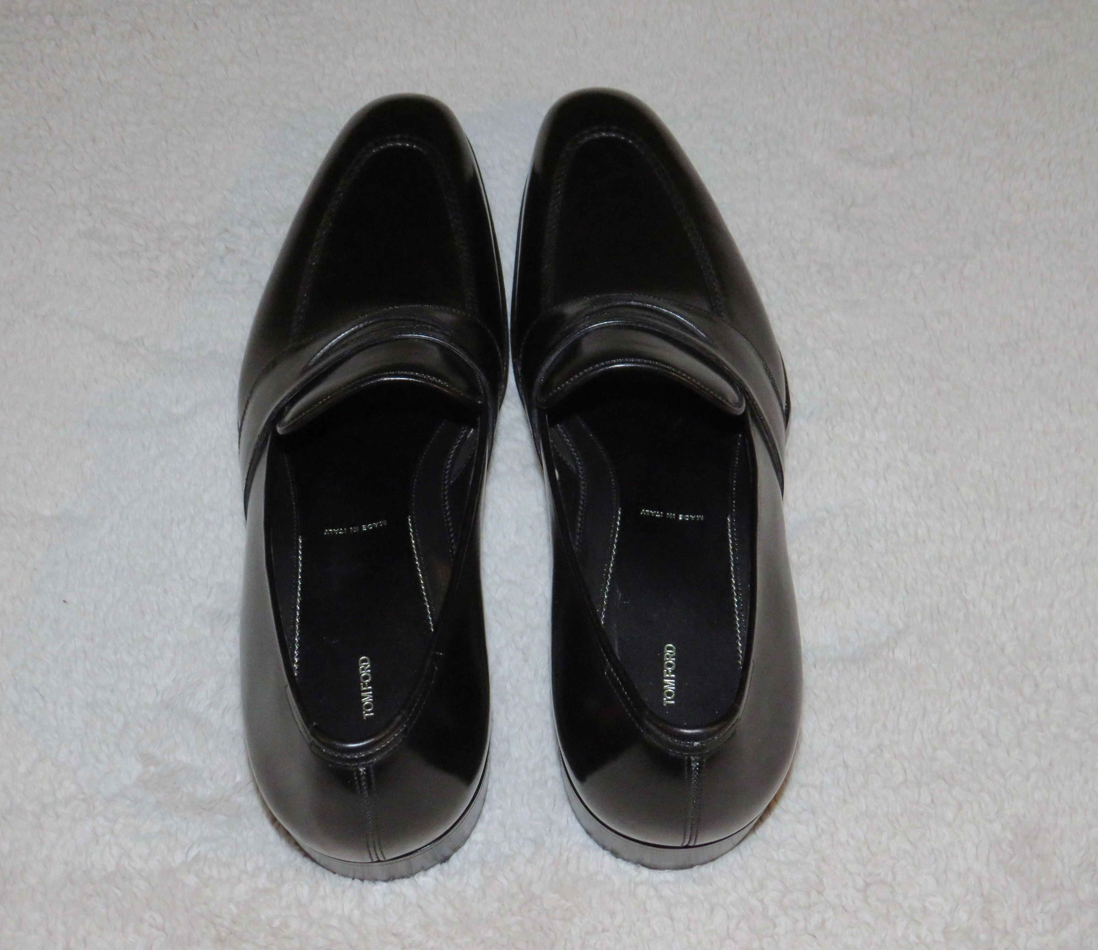 Tom Ford Black Calf Leather Strap Penny Loafers 7 B NWB $2200 Size US 7 / EU 40 - 6 Thumbnail