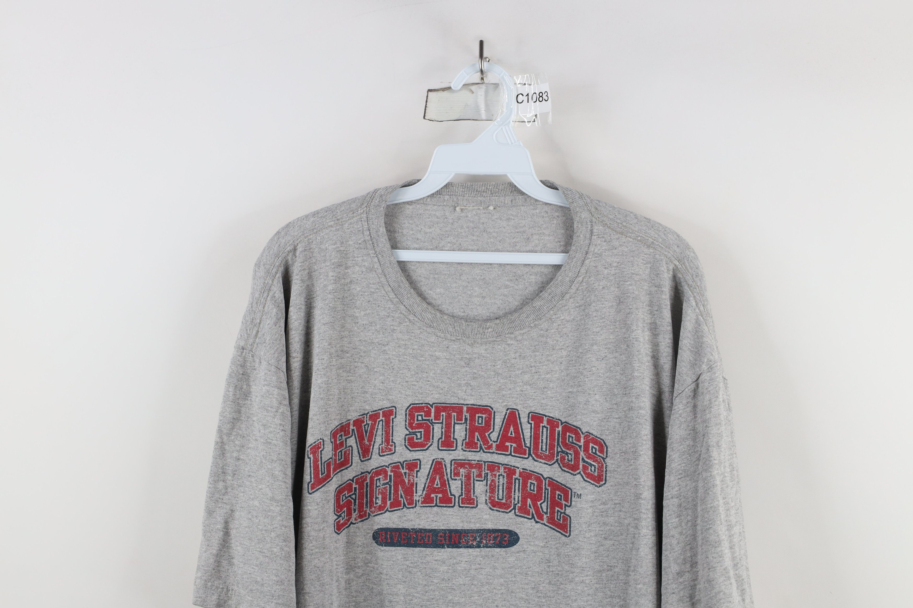 Levi's × Vintage Vintage 90s Levis Spell Block Letter Short Sleeve T-Shirt Size US XXL / EU 58 / 5 - 2 Thumbnail