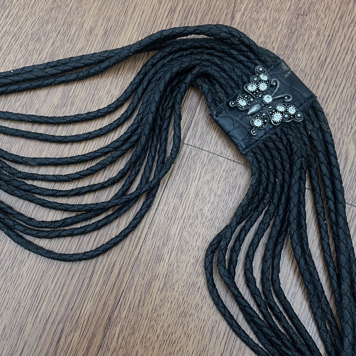 If Six Was Nine × Japanese Brand × Le Grande Bleu (L.G.B.) Black rope crystal butterfly ornament belt Size ONE SIZE - 4 Thumbnail