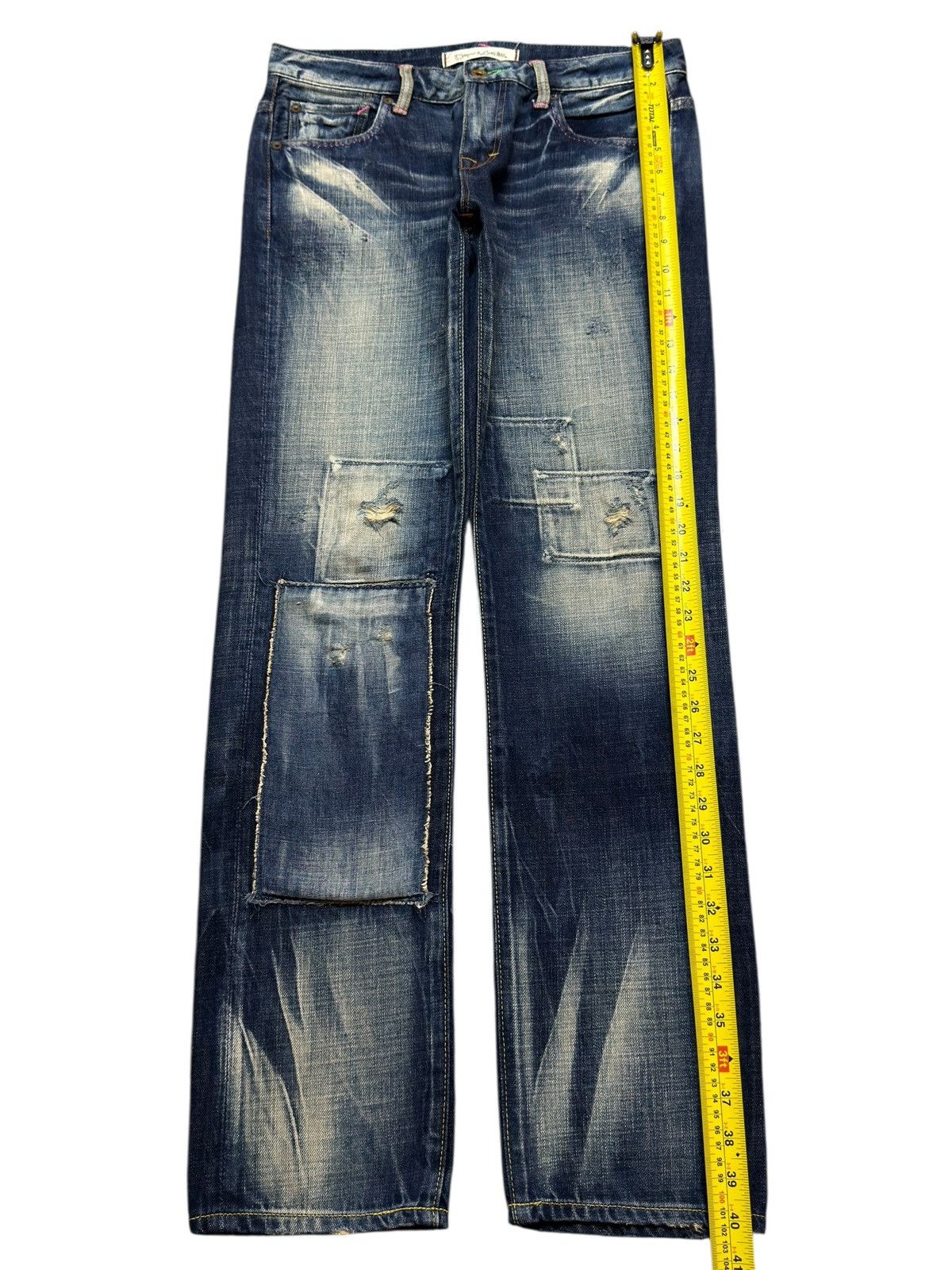 If Six Was Nine Vintage 90s Japanese Brand Blue Faded Wash Patches Style Size US 31 - 11 Thumbnail