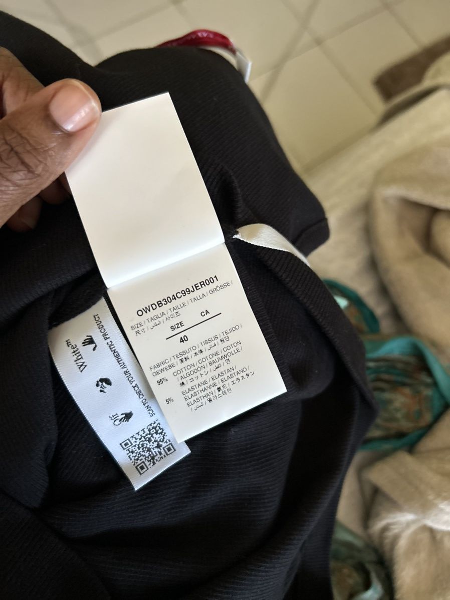 Off-White Off-White Black Ribbed Tank Dress Size S / US 4 / IT 40 - 6 Thumbnail