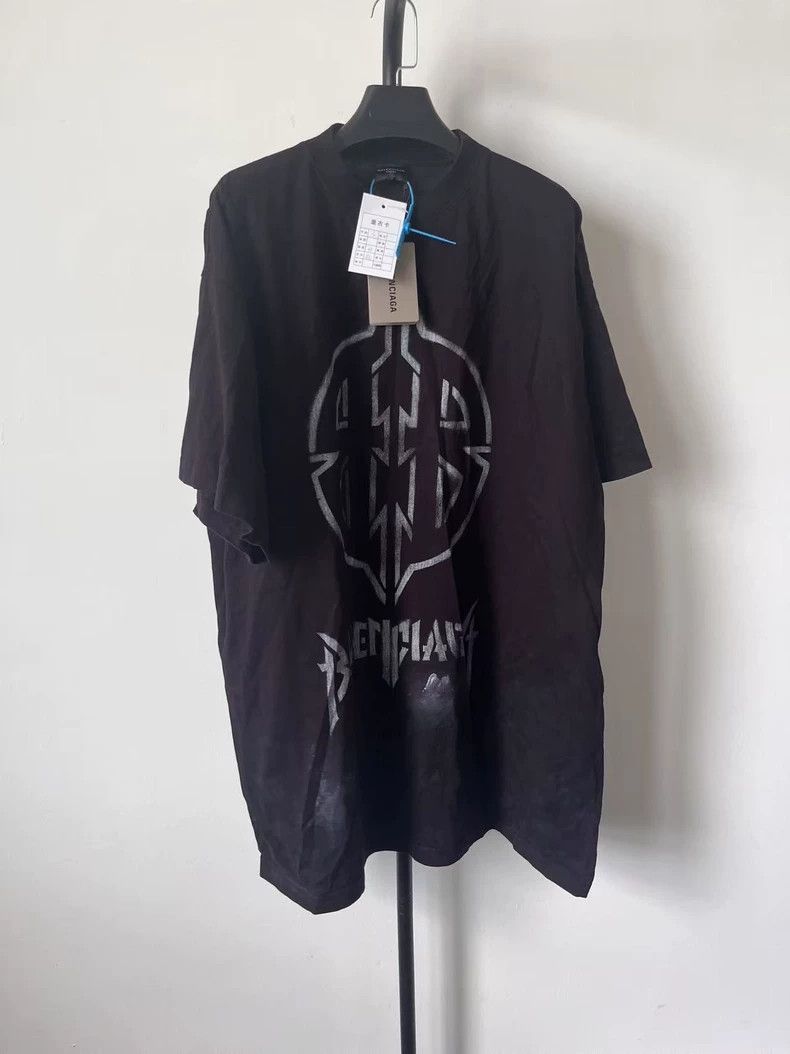 Balenciaga Logo Print Short Sleeve T-Shirt-yf