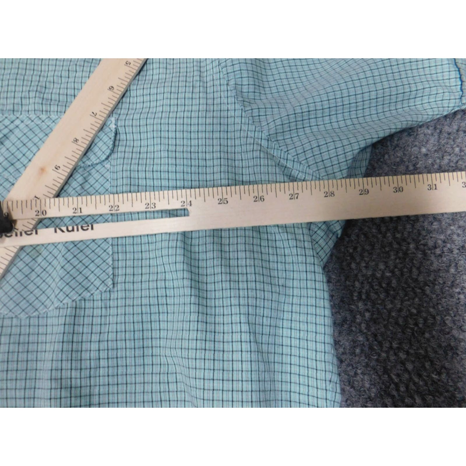 Vintage Ruddock Shirt Mens 39 Blue Plaid Western Snap Vintage Button-Up Short Sleeve Silk Knit Collared Logo Graphic Print Size US L / EU 52-54 / 3 - 7 Thumbnail