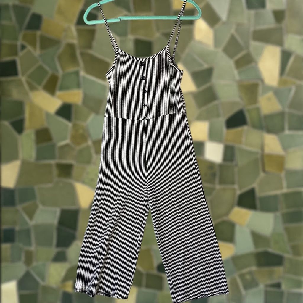 Anthropologie VINTAGE Anthropologie Caution To The Wind Jumpsuit Womens M Striped Beachy Coastal Y2K Size 32" / US 10 / IT 46 - 1 Thumbnail