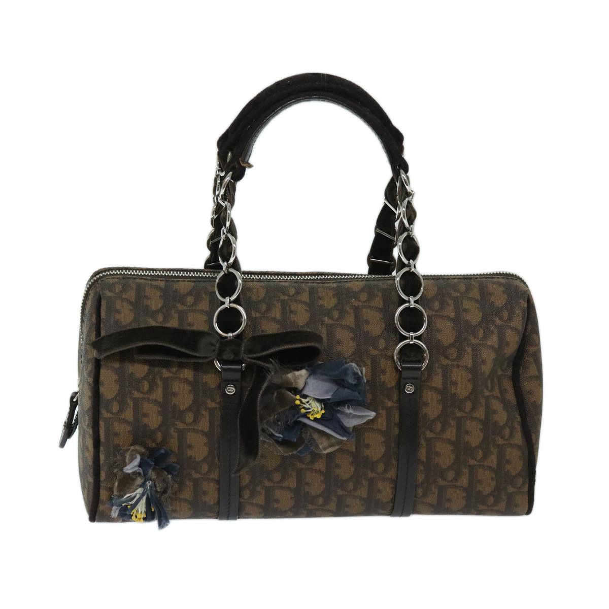 Dior Trotter Brown Canvas Handbag (Pre-Owned) Size ONE SIZE - 1 Thumbnail