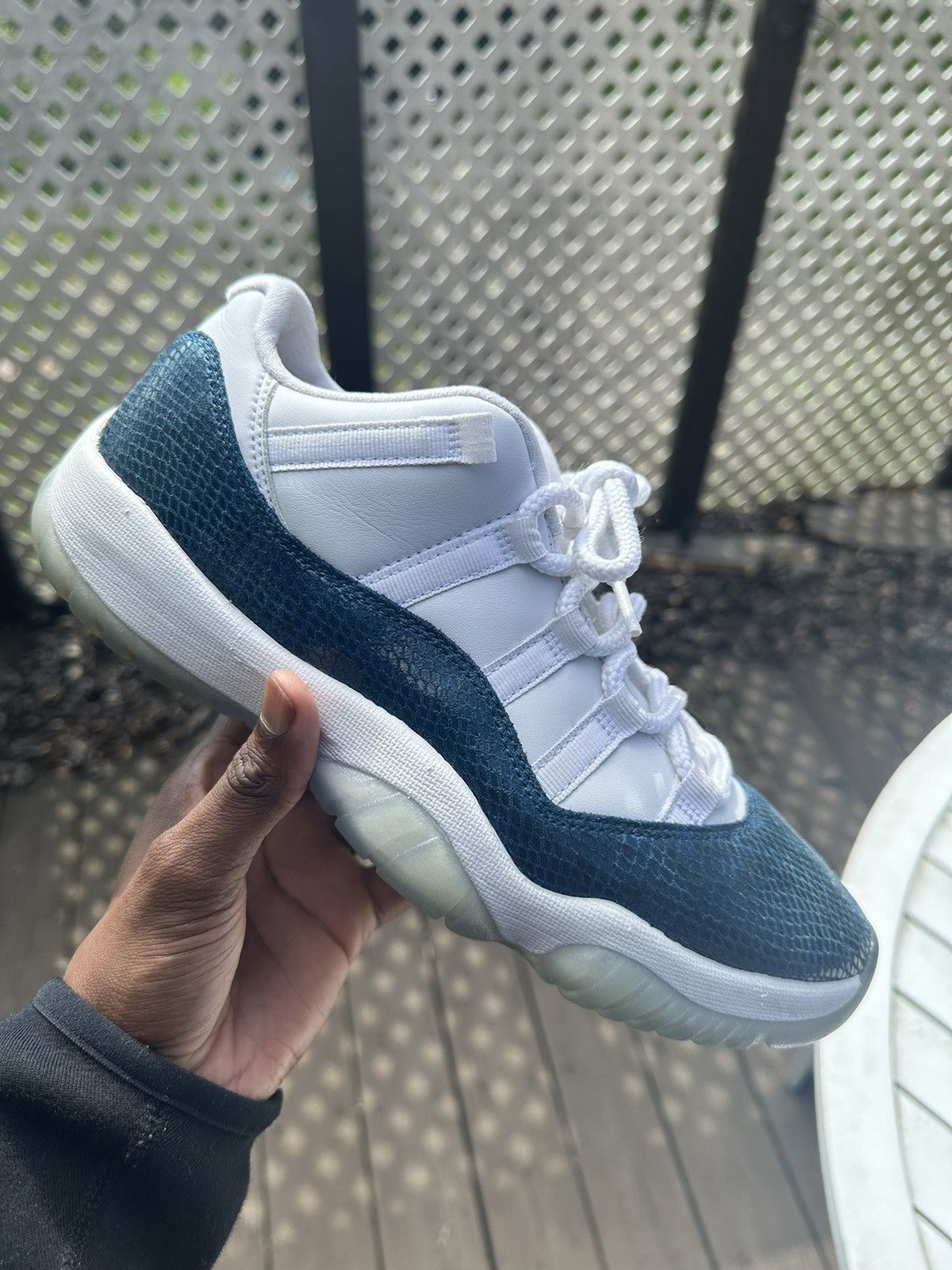 image of Size 9 - Jordan 11 Retro Low Snakeskin 2019 Cd6846-102 Shoes in White, Men's