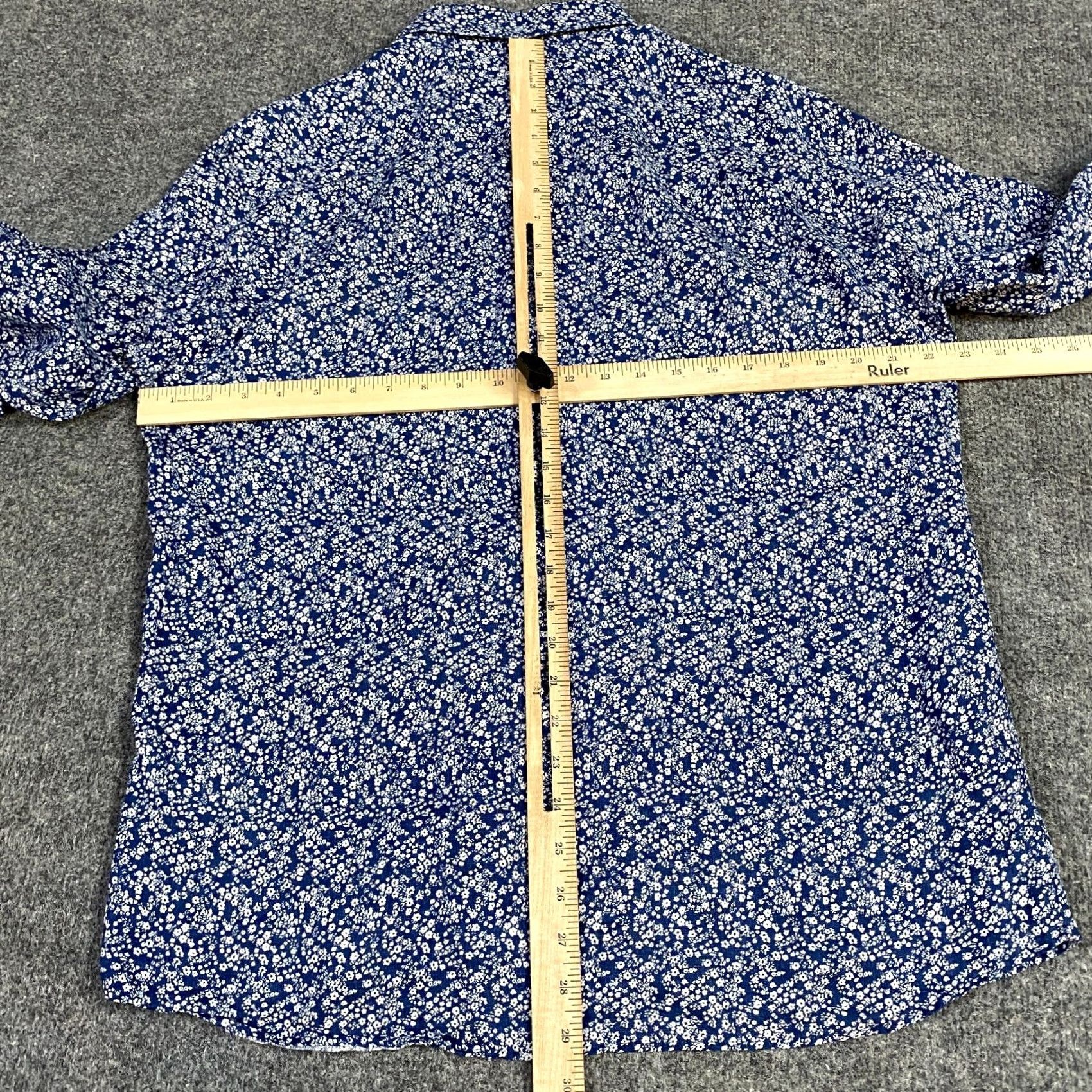 Celio VINTAGE Celio Shirt Blue L All Over Floral Print 100% Linen Floral Shirt Mens L Blues Size US L / EU 52-54 / 3 - 5 Thumbnail