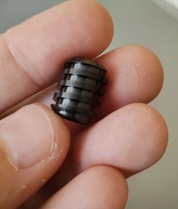 Handmade Black Titanium Knife Beads Paracord Bead Zipper Umbrella Size ONE SIZE - 1 Thumbnail