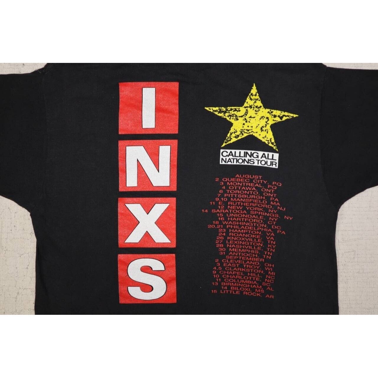 Vintage Vintage 80s INXS Calling All Nations Tour Band T Shirt XL Size US XL / EU 56 / 4 - 6 Thumbnail